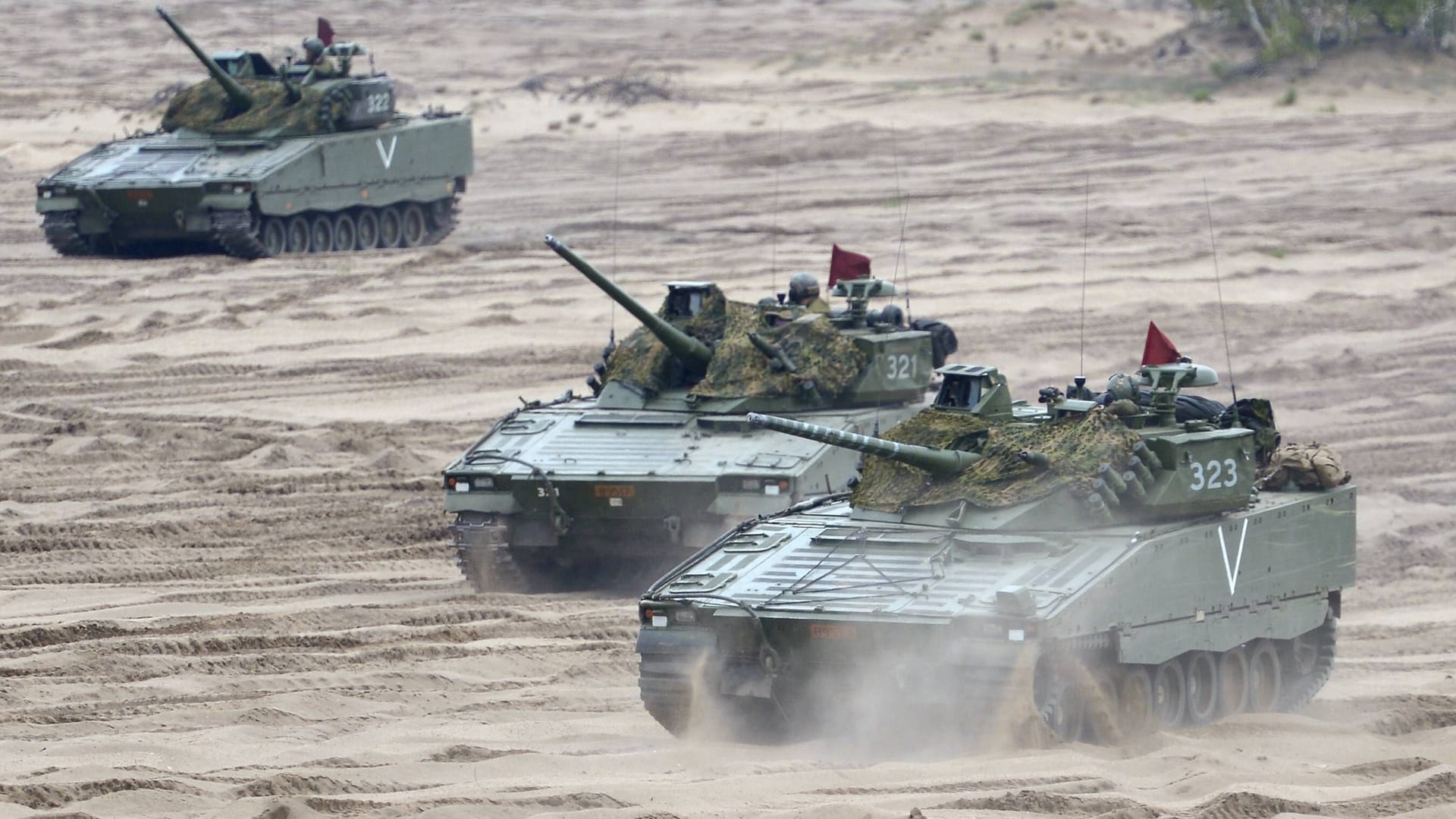 Panzer bei einer Nato-Übung in Norwegen (Archivbild): Deutschland erfüllte im vergangenen Jahr zum ersten Mal das Zwei-Prozent-Ziel.