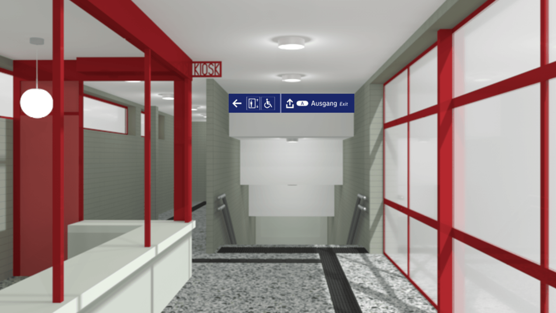 Visualisierung des modernisierten Bahnhofs Lochhausen: Auch ein Kiosk soll die Station aufwerten.