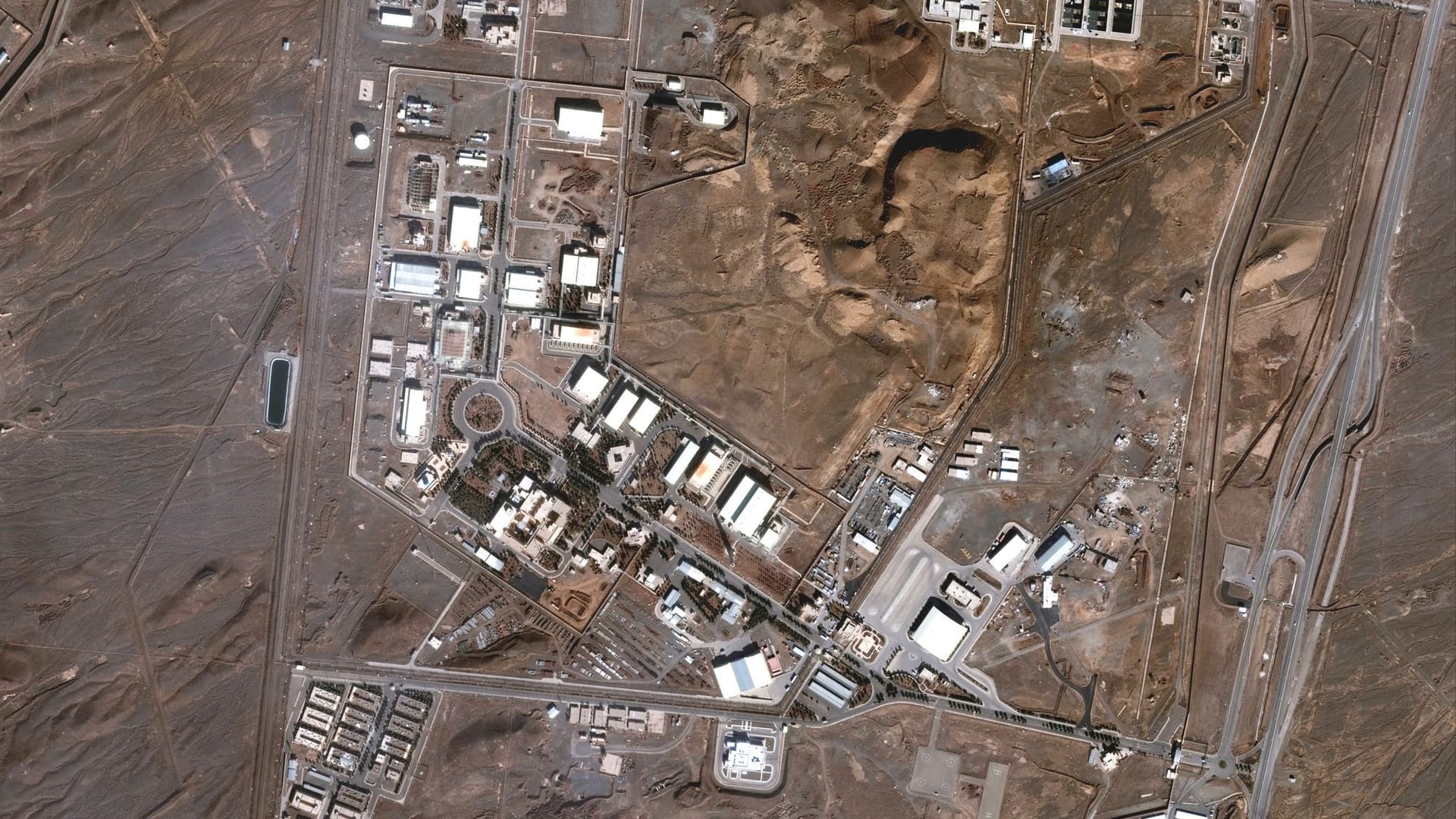 Die iranische Atomanlage Natanz in einer Satellitenaufnahme. (Archuvbild)