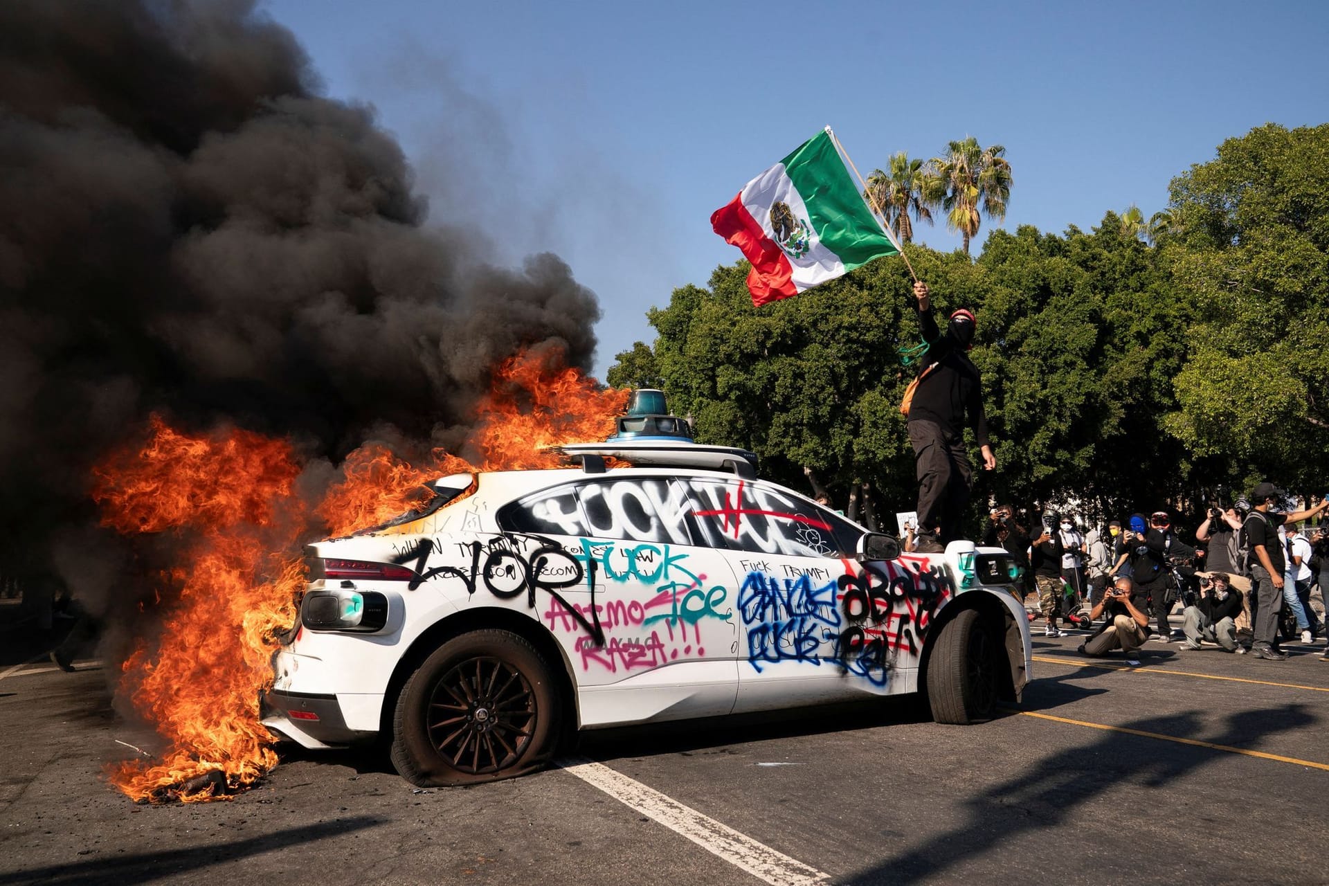 Protests against federal immigration sweeps in Los Angeles