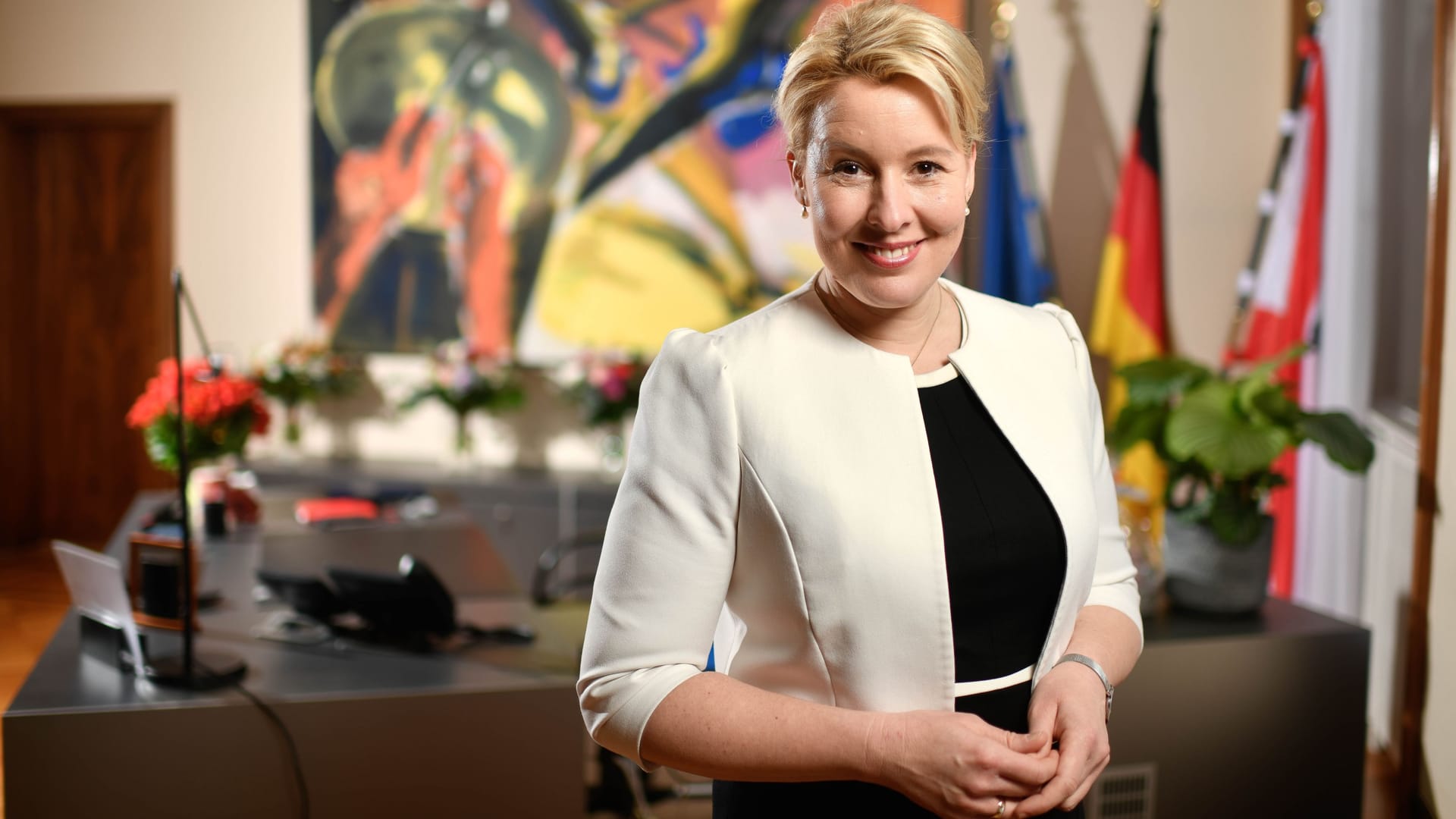 Franziska Giffey (Archivbild): Im Dezember 2021 trat die SPD-Politikerin das Amt der Regierenden Bürgermeisterin im Roten Rathaus an.