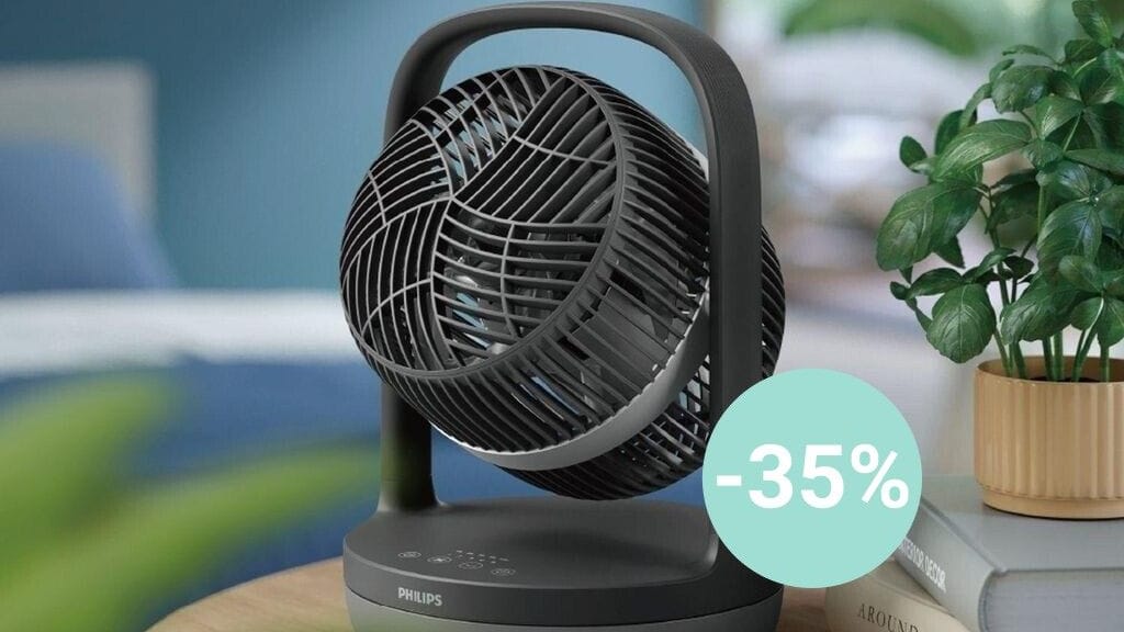 Tischventilator im Angebot: Bei Amazon sichern Sie sich den handlichen Ventilator von Philips für weniger als 50 Euro im Angebot.
