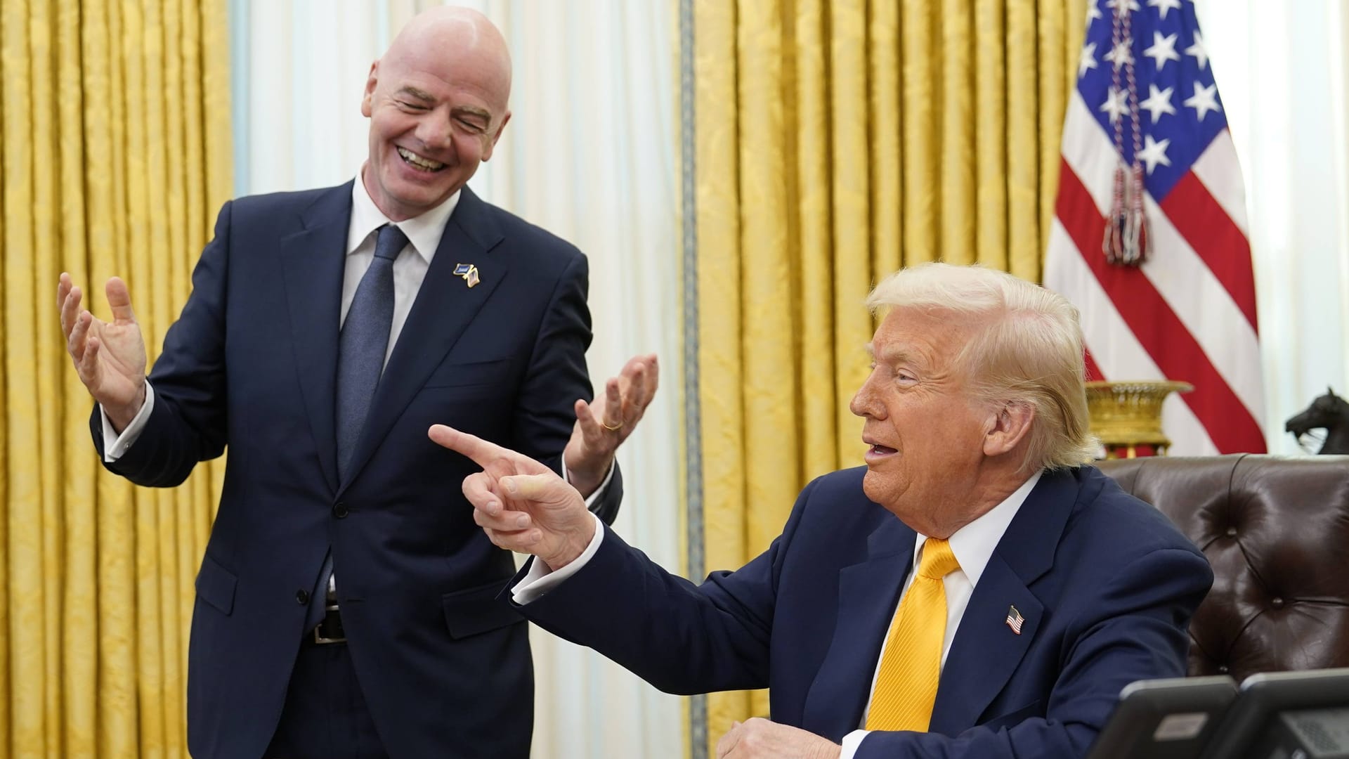 Gianni Infantino (l.) neben Donald Trump: Fifa- und US-Präsident unter sich.