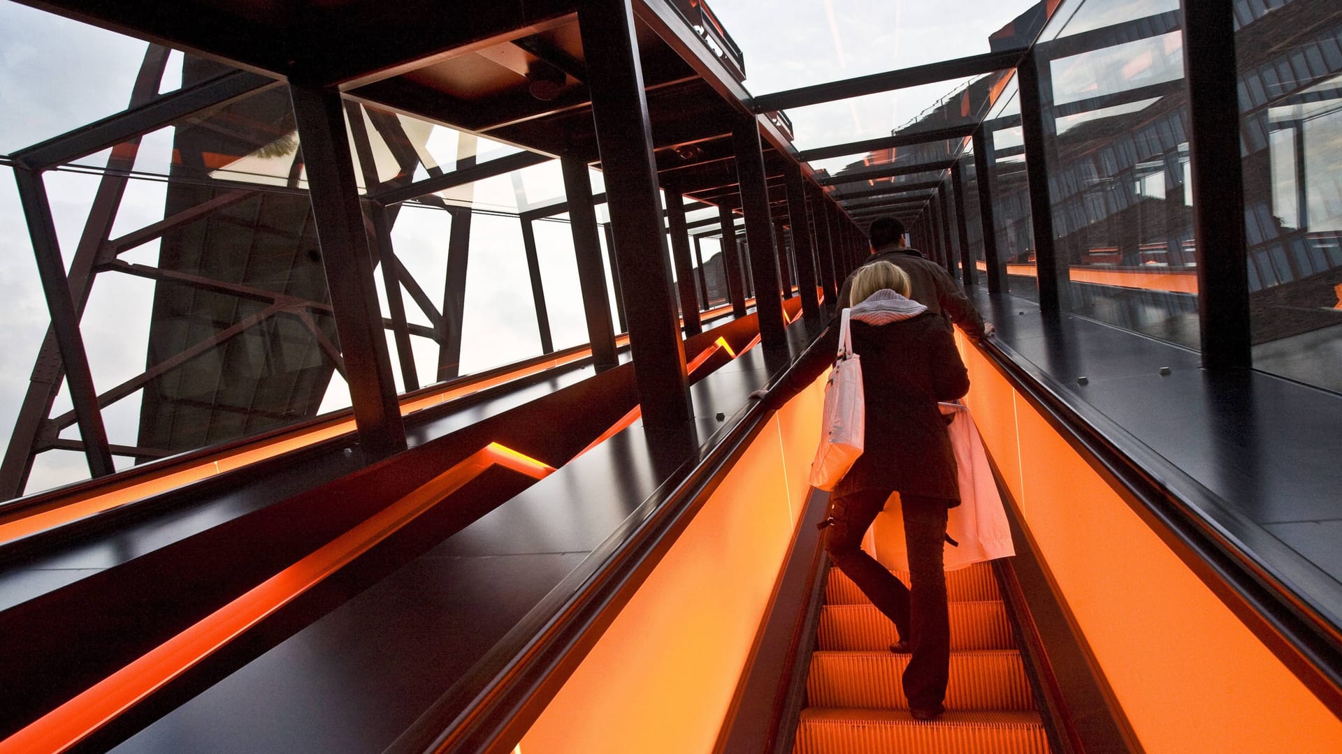 Die Rolltreppe zum Ruhr Museum (Archivbild): Eine Fahrt ganz nach oben dauert rund 90 Sekunden.