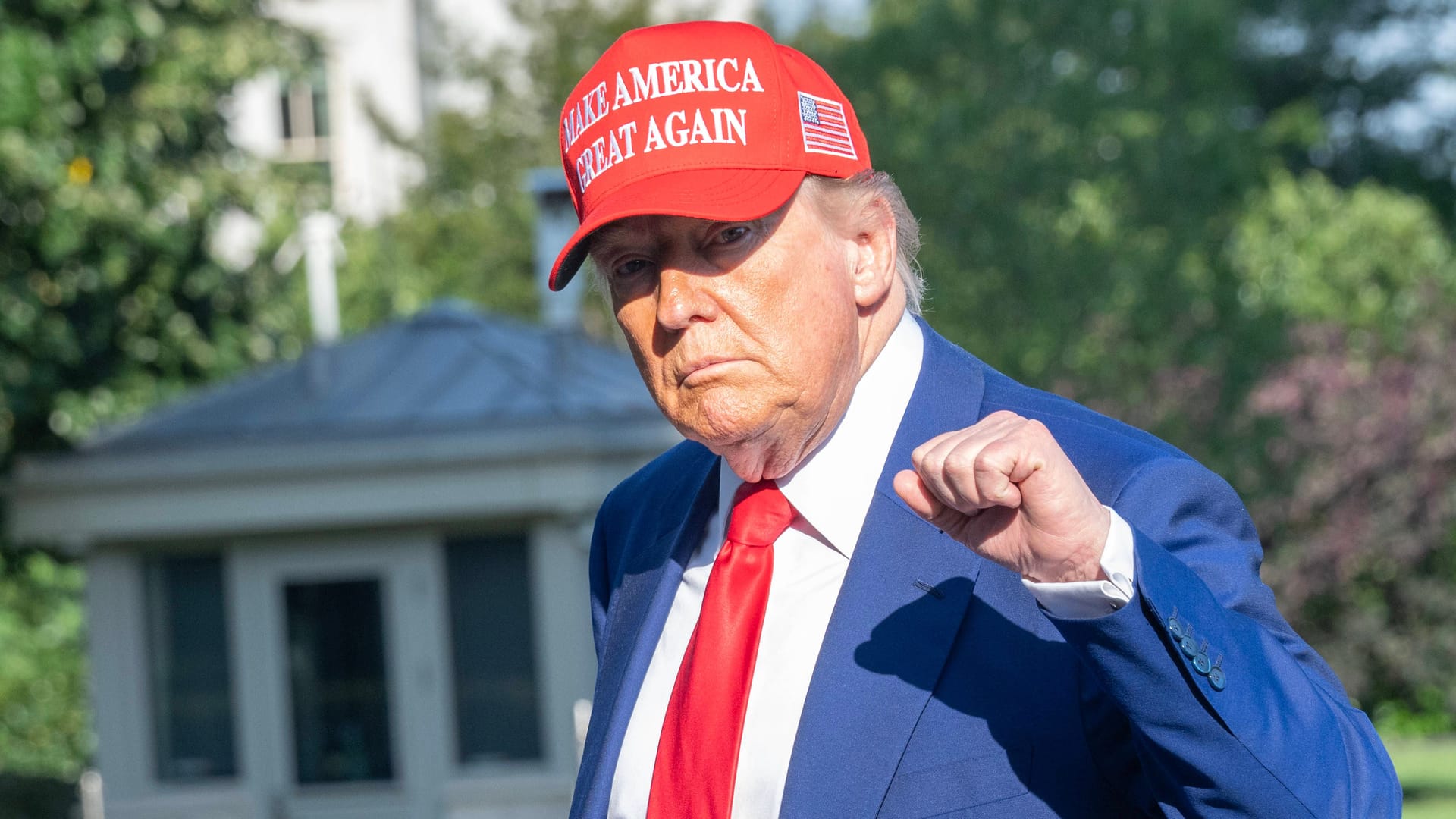 US-Präsident Donald Trump am Weißen Haus in Washington: Friedensbringer oder Chaosstifter im Nahen Osten? (Archivbild)