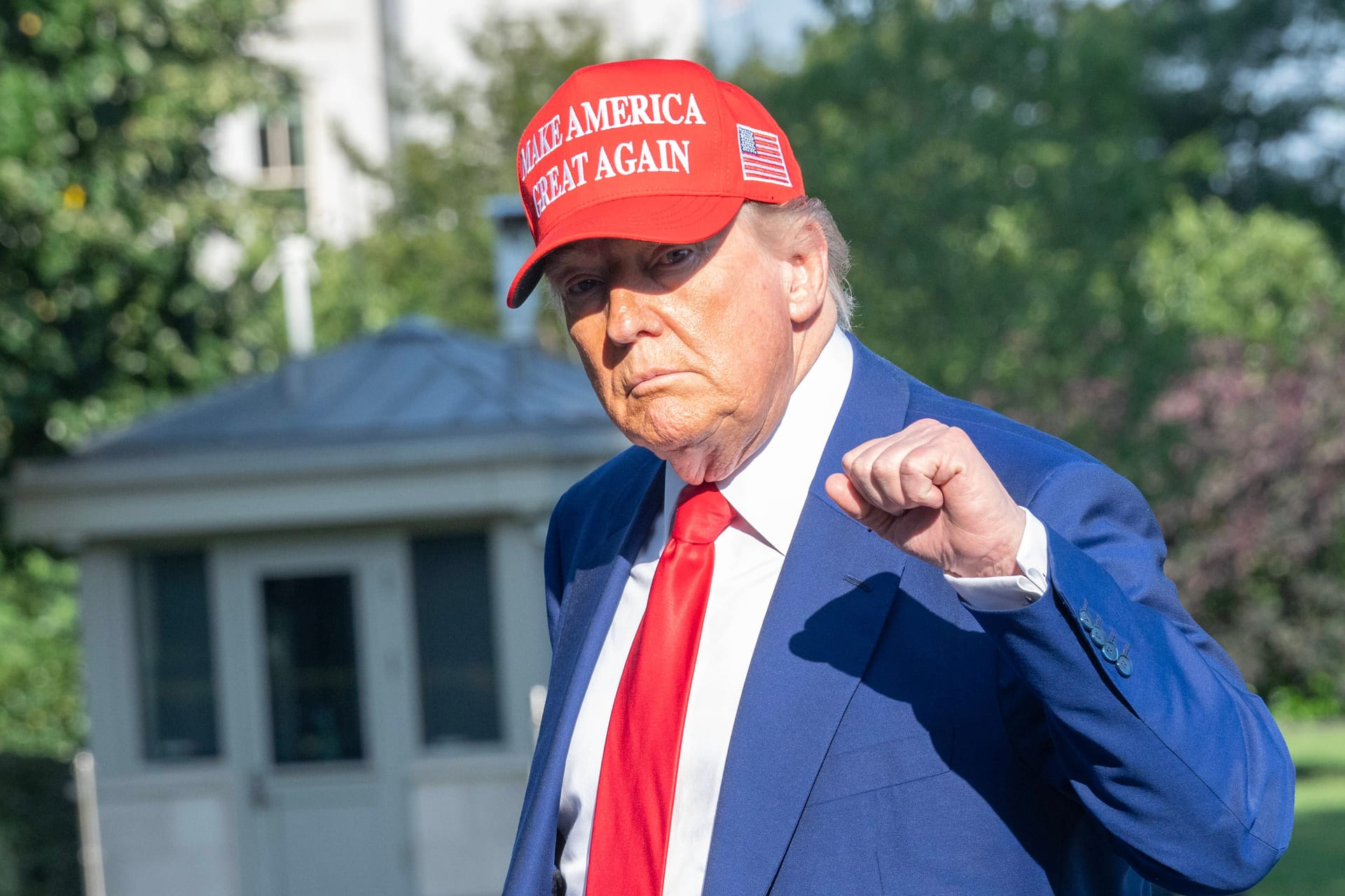 US-Präsident Donald Trump am Weißen Haus in Washington: Friedensbringer oder Chaosstifter im Nahen Osten? (Archivbild)