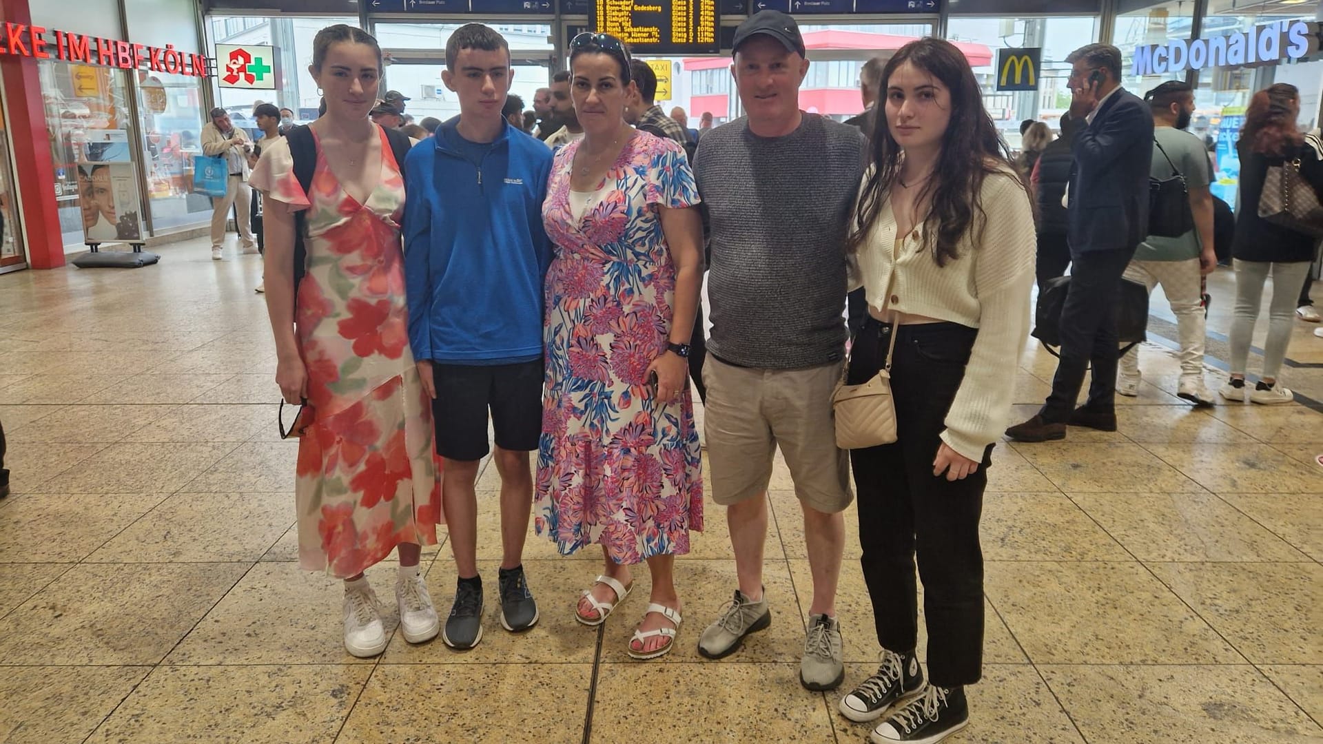 Eine Familie aus Irland zu Besuch in Köln.