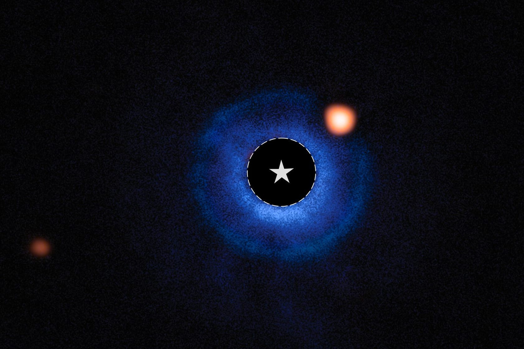 High-contrast coronograph image of TWA 7b