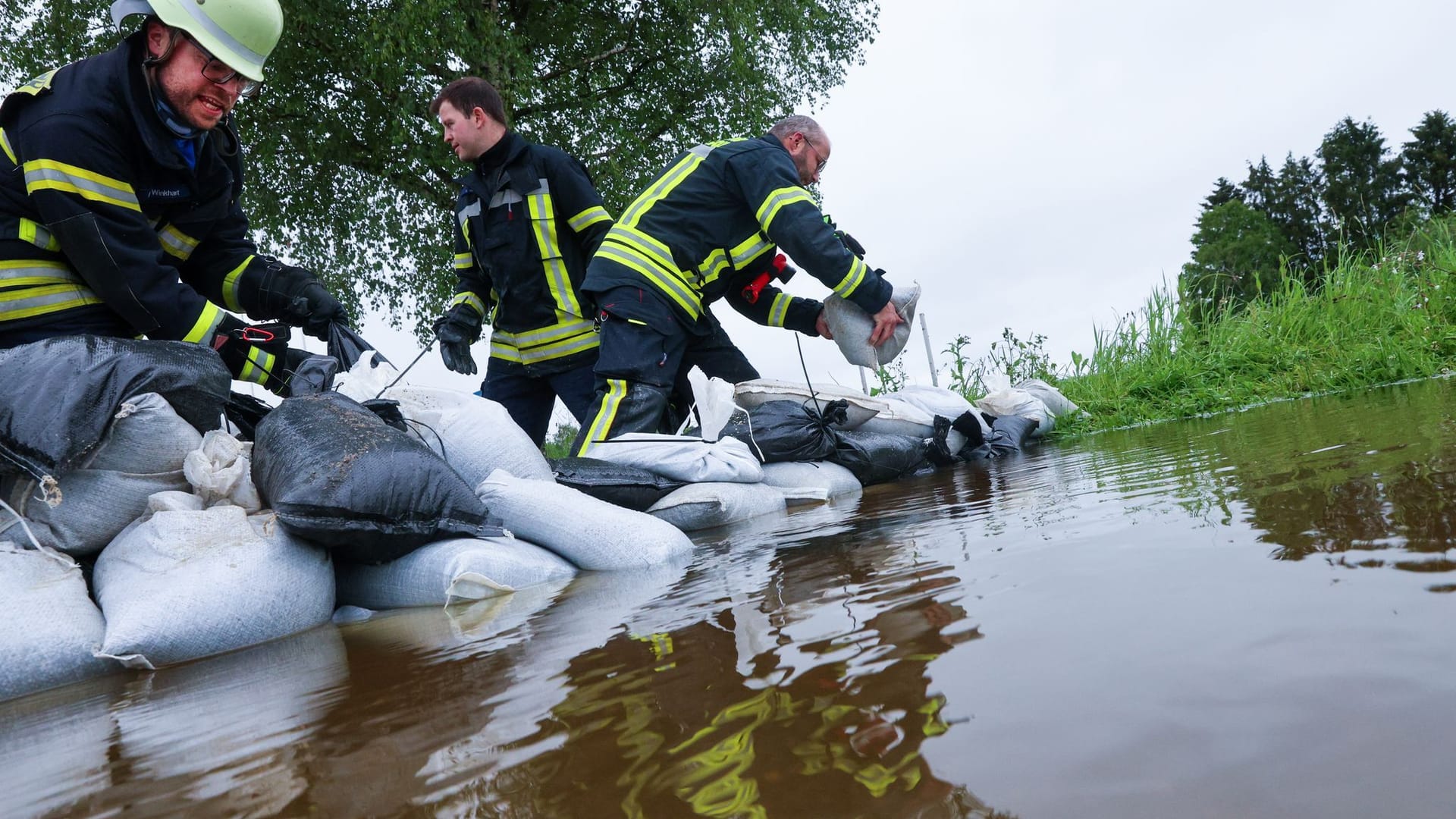 Hochwasser in Baden-Württemberg - Bad Saulgau Hochwasser in Baden-Württemberg - Bad Saulgau