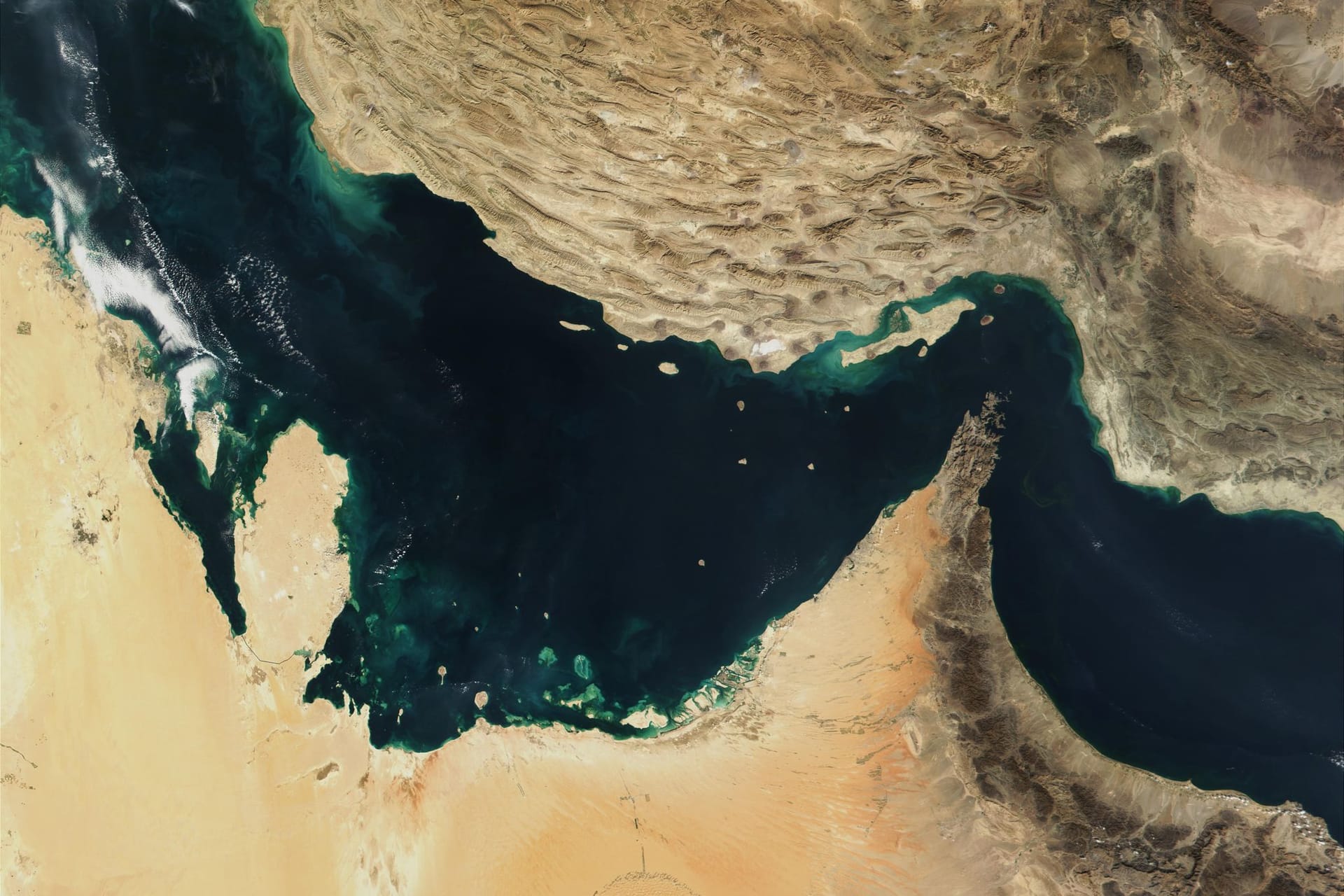 Satellitenaufnahme des Persischen Golfs