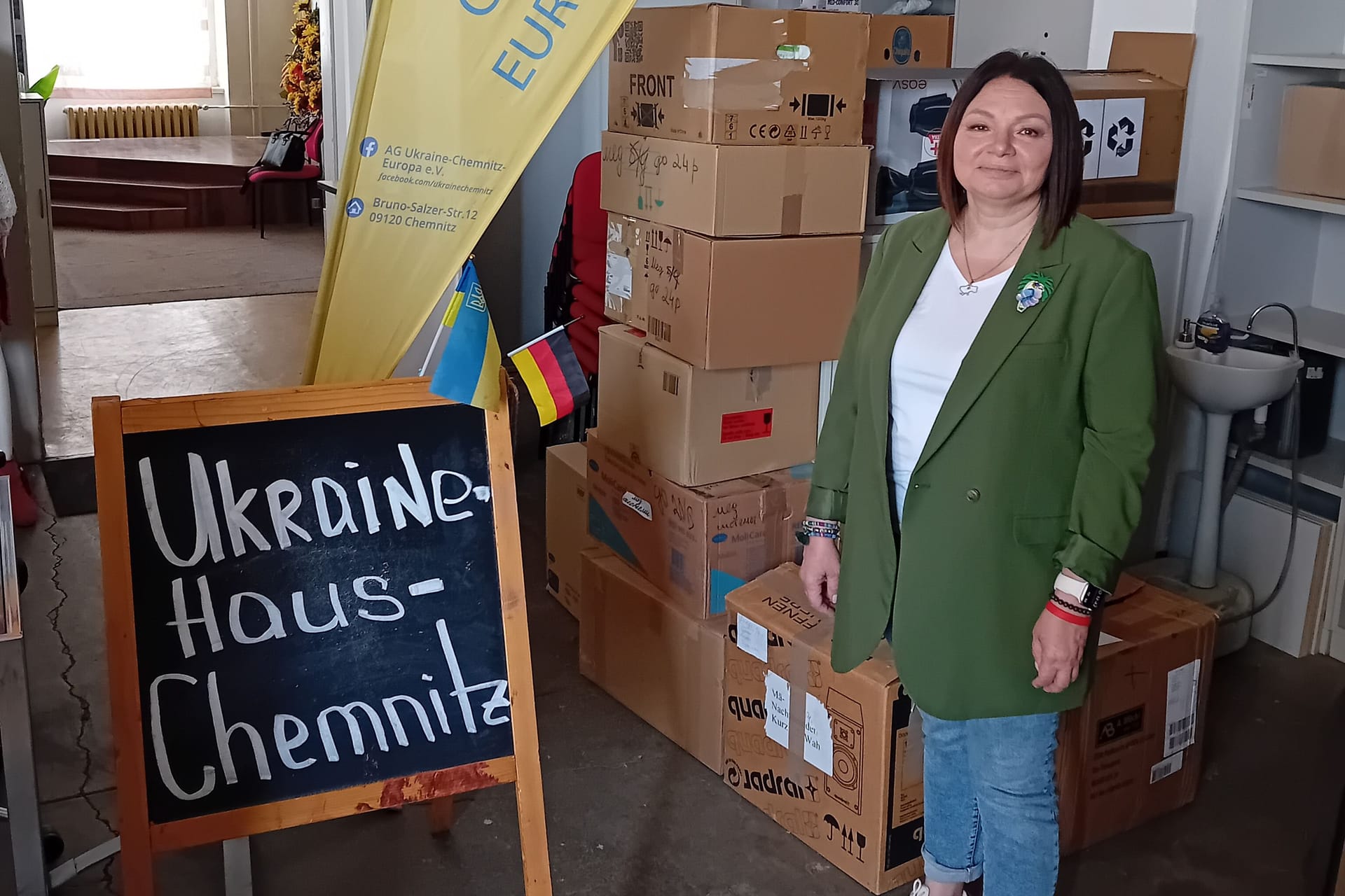 Veronika Smalko vom Ukraine-Haus Chemnitz: "Wir wollen nicht nur helfen, sondern auch dazugehören."