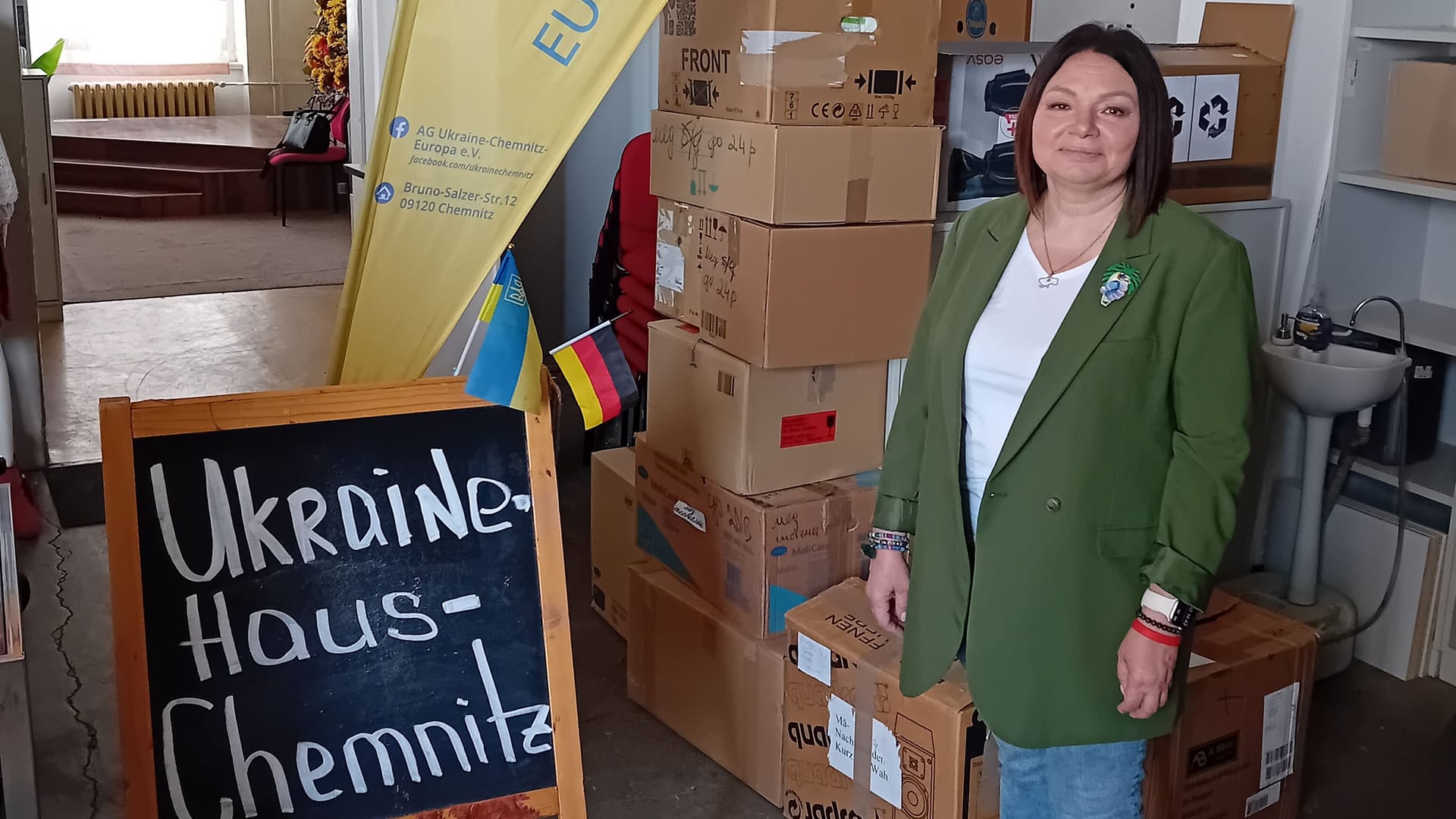 Veronika Smalko vom Ukraine-Haus Chemnitz: "Wir wollen nicht nur helfen, sondern auch dazugehören."