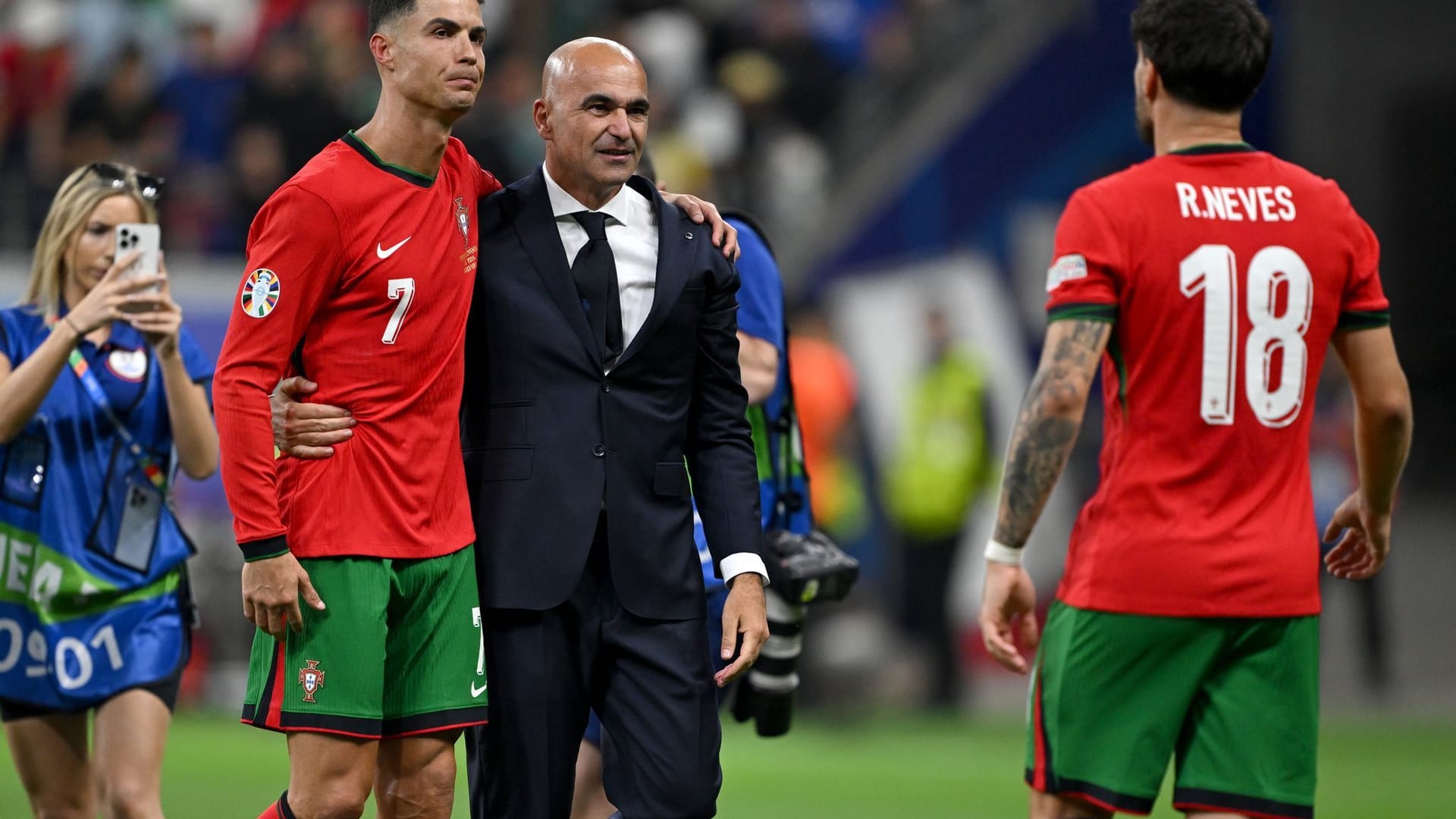Cristiano Ronaldo und Roberto Martínez
