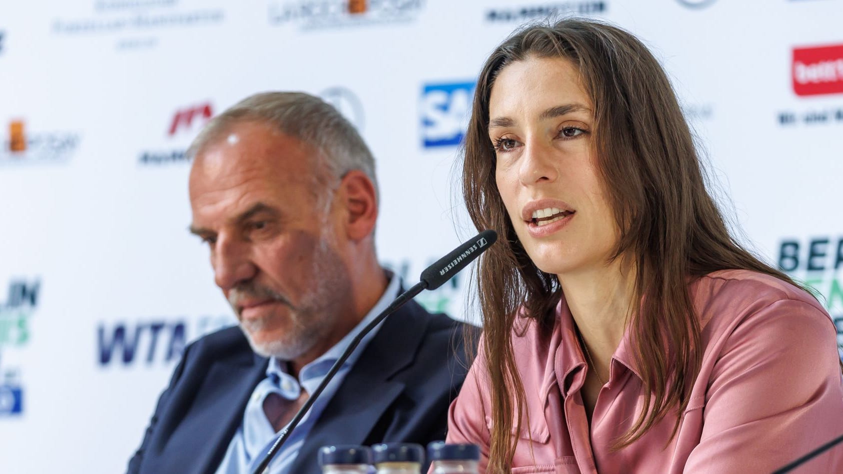 Andrea Petkovic und Turnierdirektor Markus Zoecke: Sie setzen sich für eine größere Aufmerksamkeit für die Berlin Tennis Open ein.