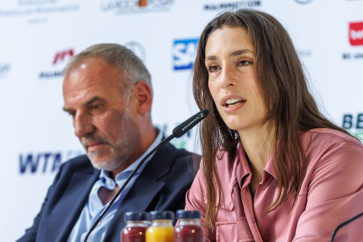 Andrea Petkovic und Turnierdirektor Markus Zoecke: Sie setzen sich für eine größere Aufmerksamkeit für die Berlin Tennis Open ein.