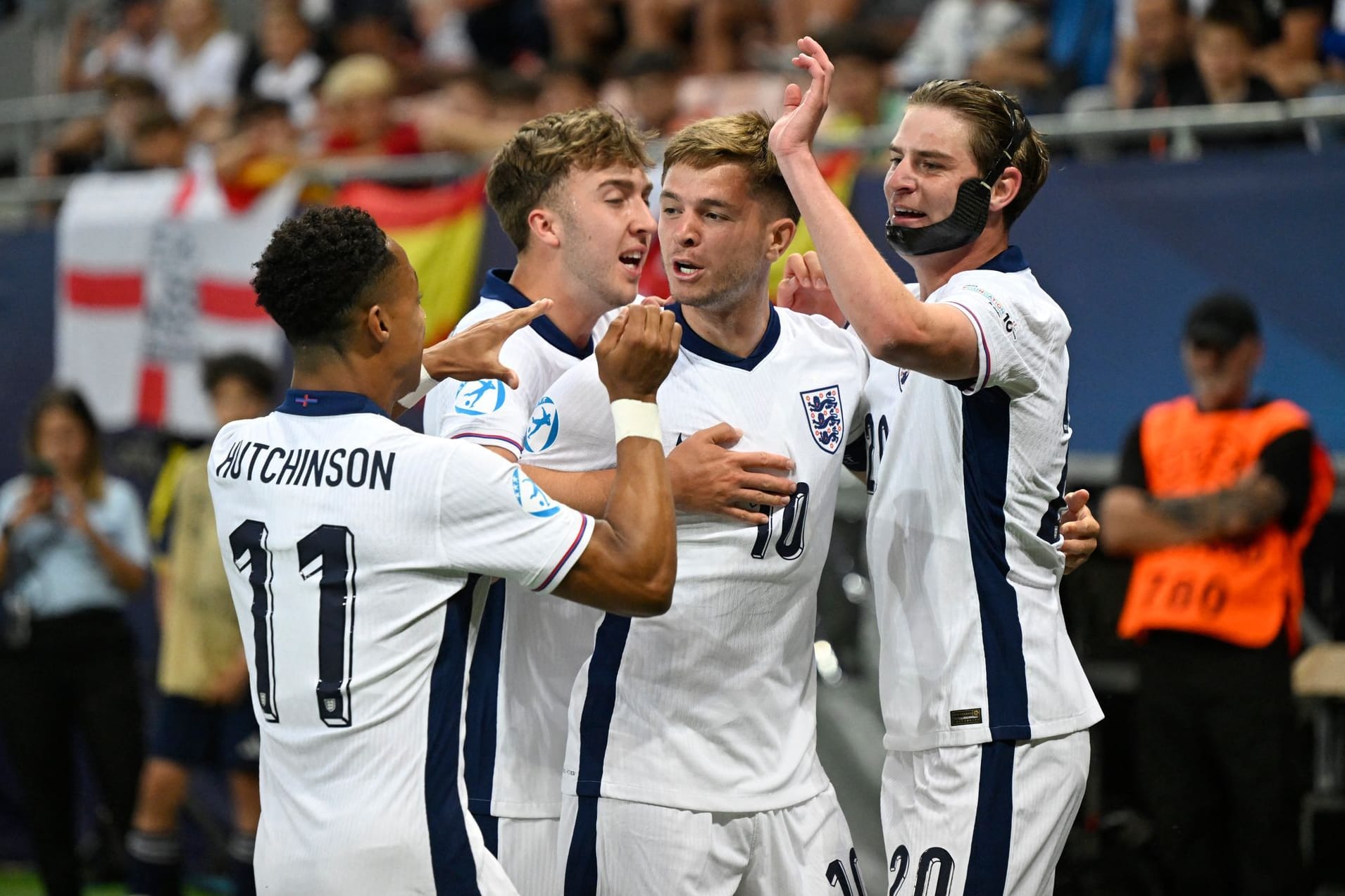 Halbfinale! Englands U21-Spieler jubeln in der Partie gegen Spanien.