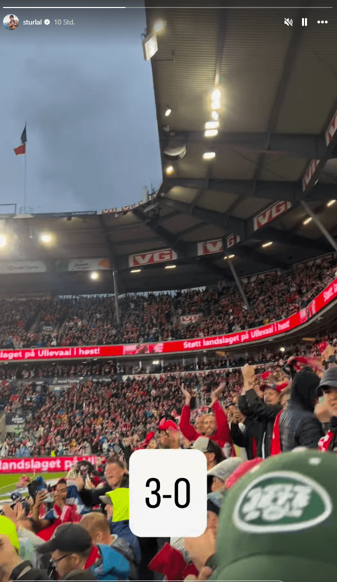 Sturla Holm Laegreid: Er war im Stadion beim Spiel der norwegischen Mannschaft.