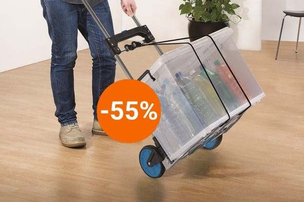 Klappbare Transportkarre im Angebot: Aldi bietet ein mobiles Modell mit mehr als 50 Prozent Rabatt an.