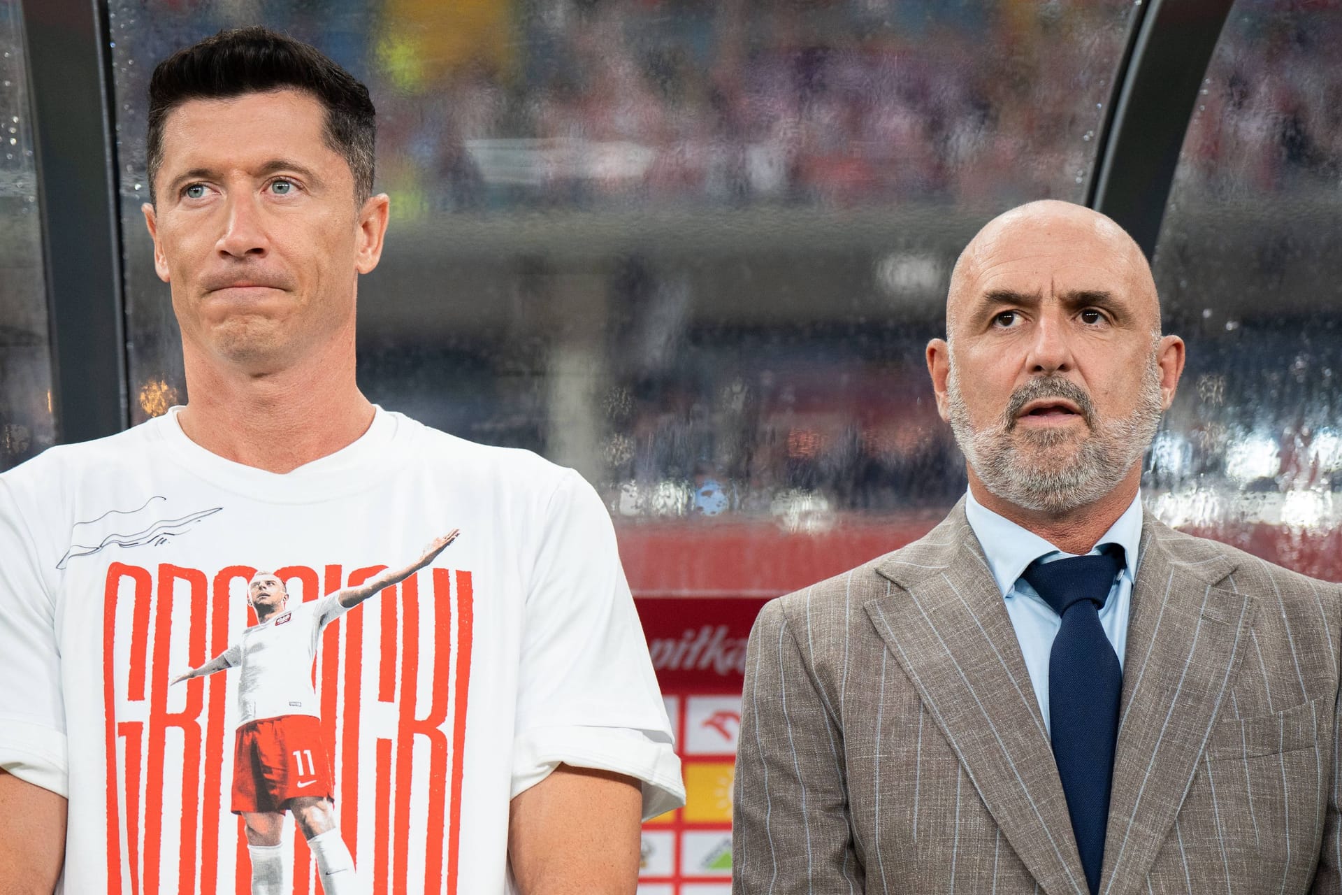 Robert Lewandowski und Michał Probierz (r.): Die Zusammenarbeit der beiden schien zuletzt zerrüttet.