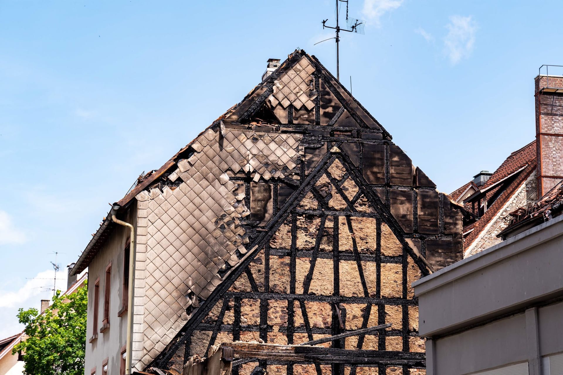 Nach Brand in der Altstadt von Villingen-Schwenningen Nach Brand in der Altstadt von Villingen-Schwenningen