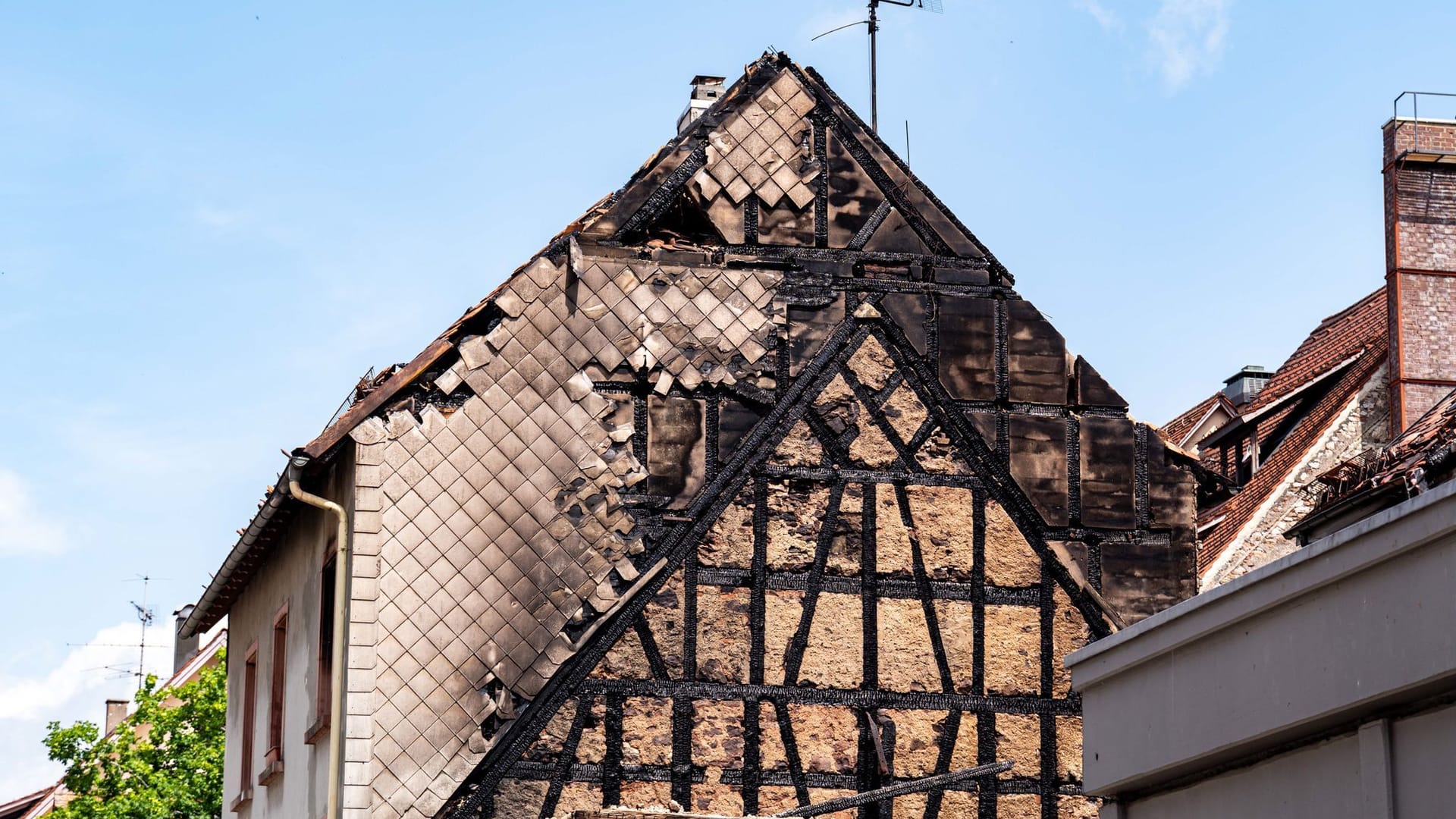 Nach Brand in der Altstadt von Villingen-Schwenningen Nach Brand in der Altstadt von Villingen-Schwenningen