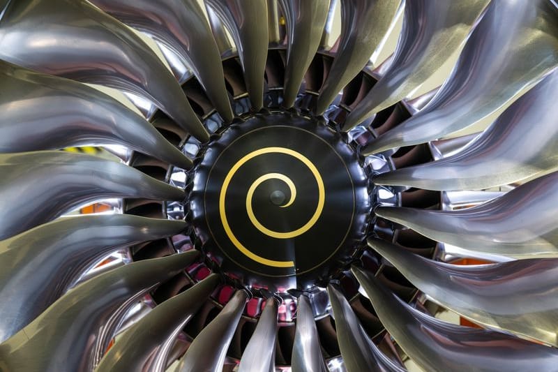 Eine Rolls-Royce-Turbine für Boeing 787 Dreamliner (Archivfoto): Rolls-Royce entwickelt am Standort Dahlewitz in Brandenburg Flugzeug-Triebwerke. +#