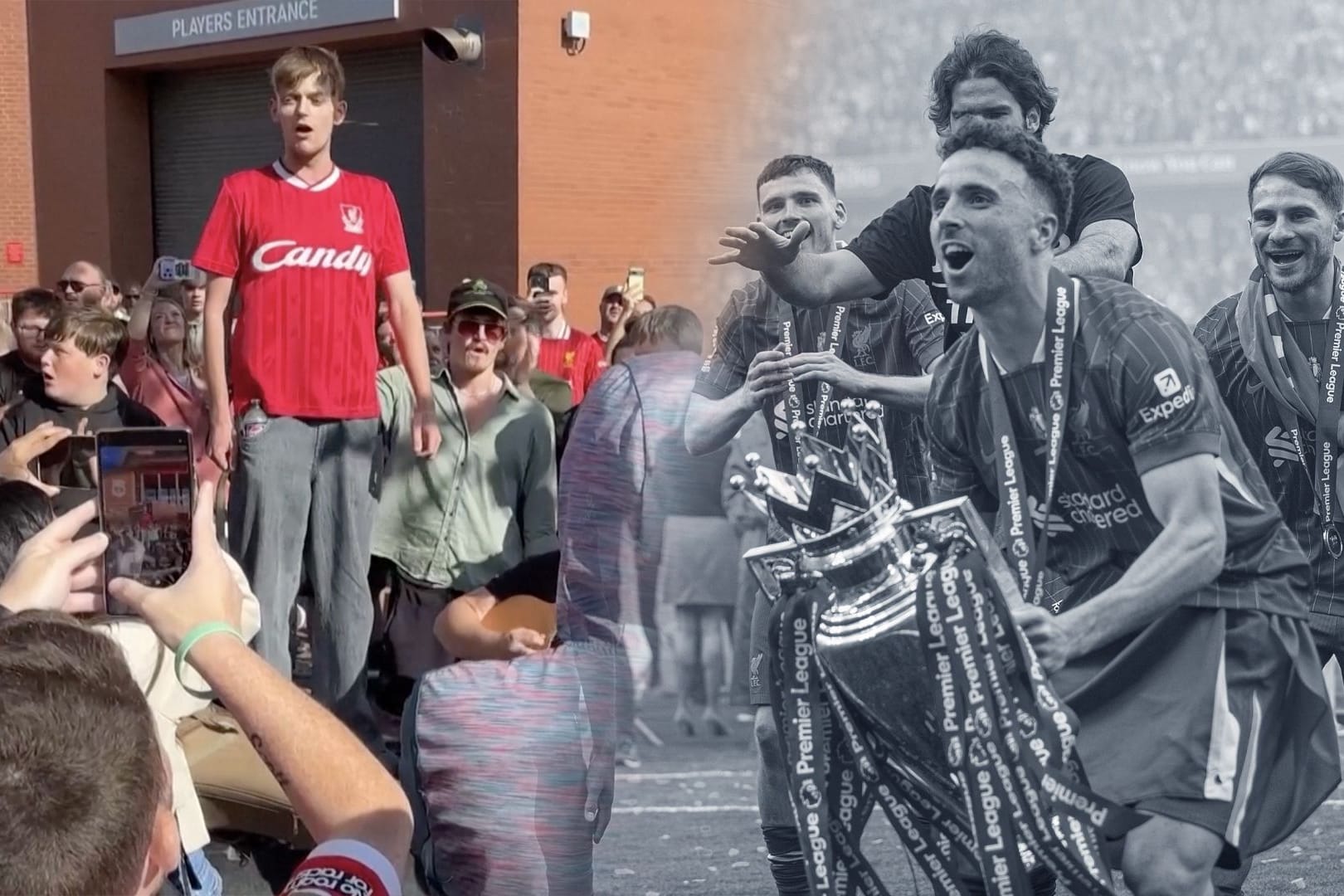 Liverpool-Fans trauern um Stürmer Diogo Jota. Liverpool-Fans trauern um Stürmer Diogo Jota.