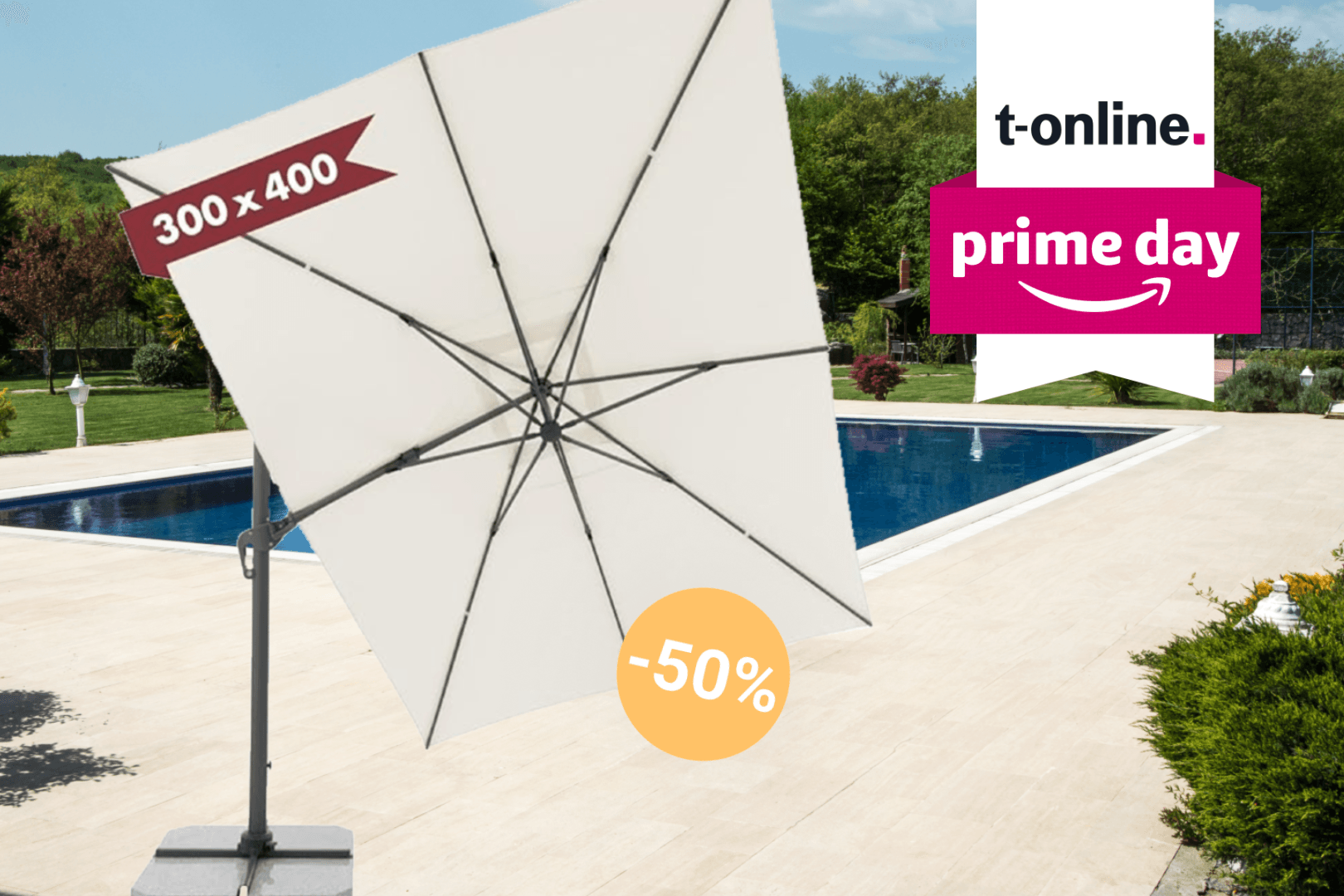 Sonnenschirm der Marke Doppler: Bei Amazon zum Tiefpreis sichern.
