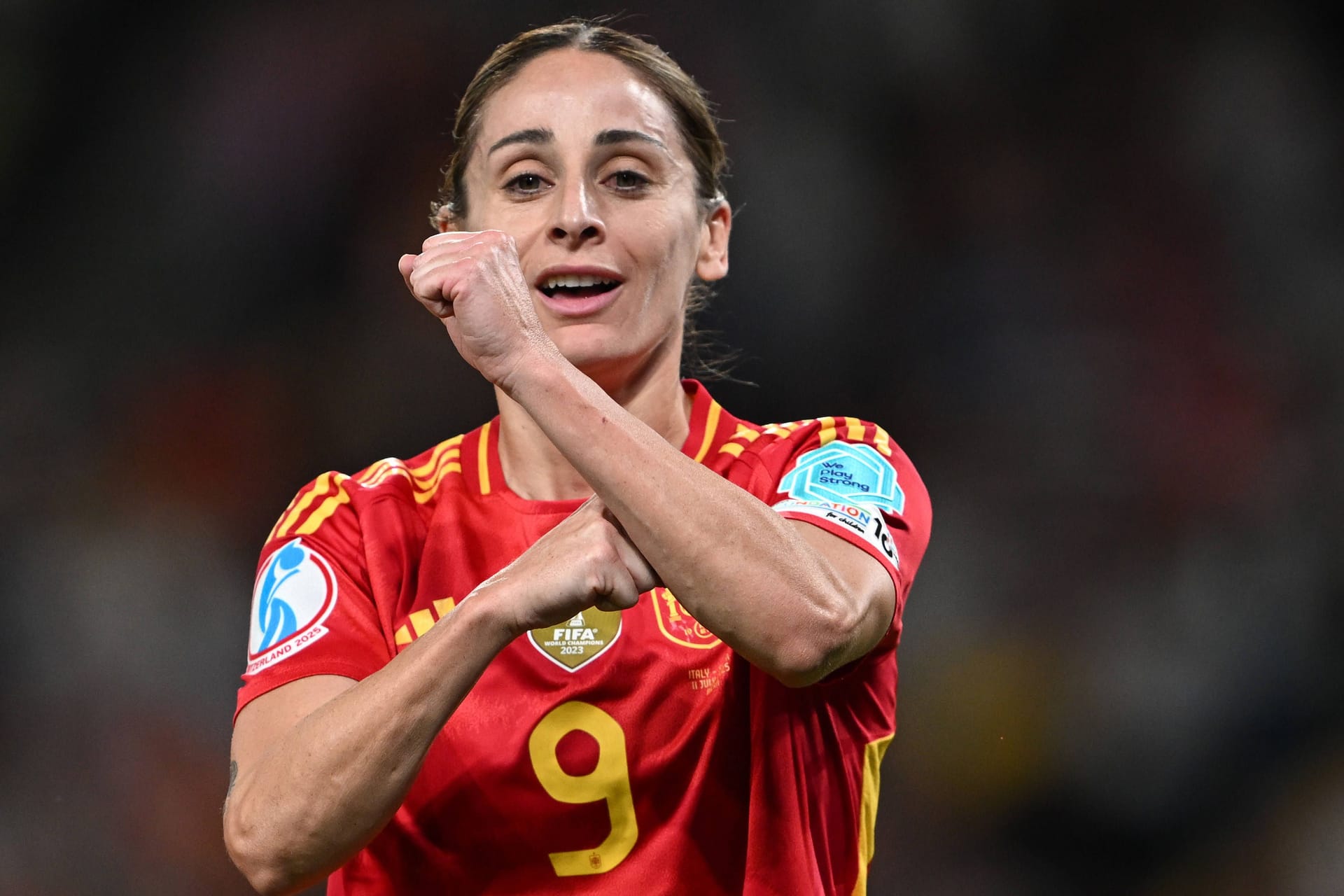Esther González jubelt: Sie erzielte das 3:1 für Spanien.