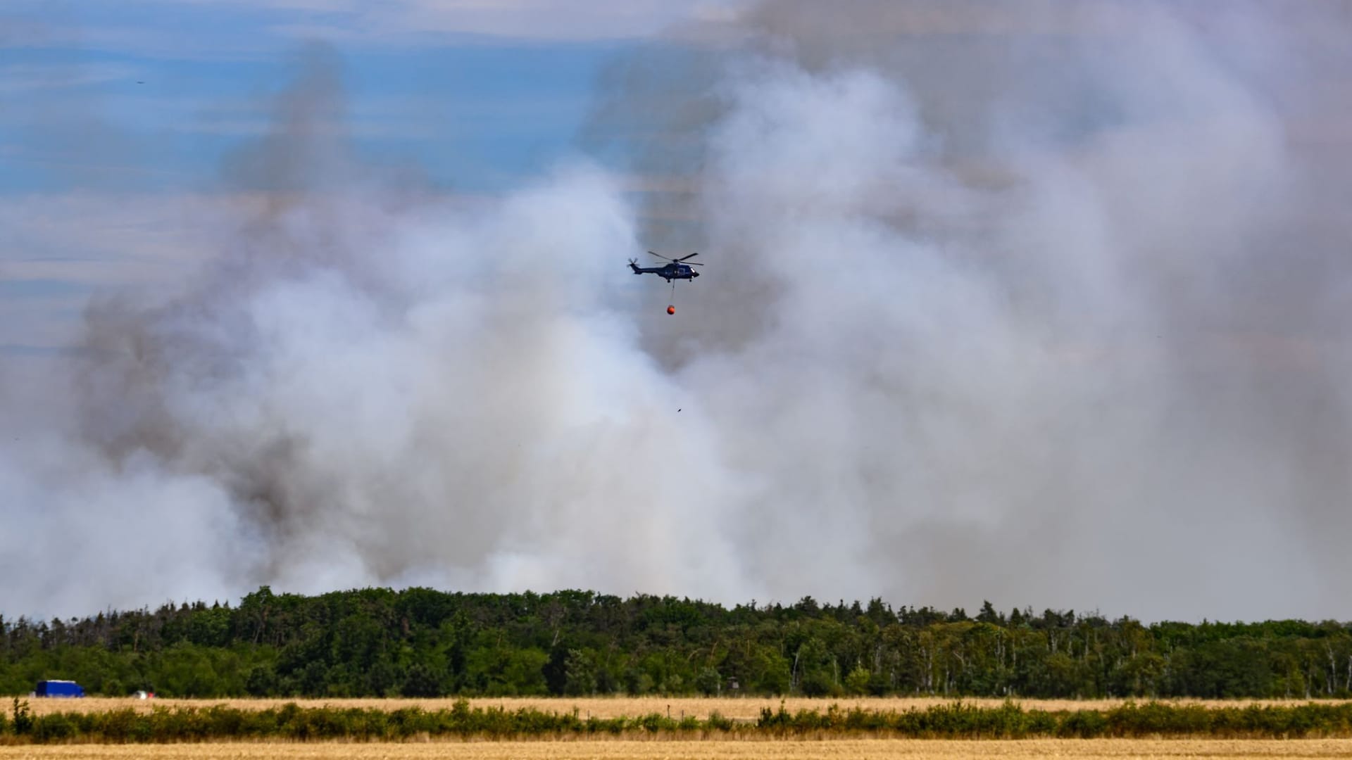 Waldbrand in der Gohrischheide