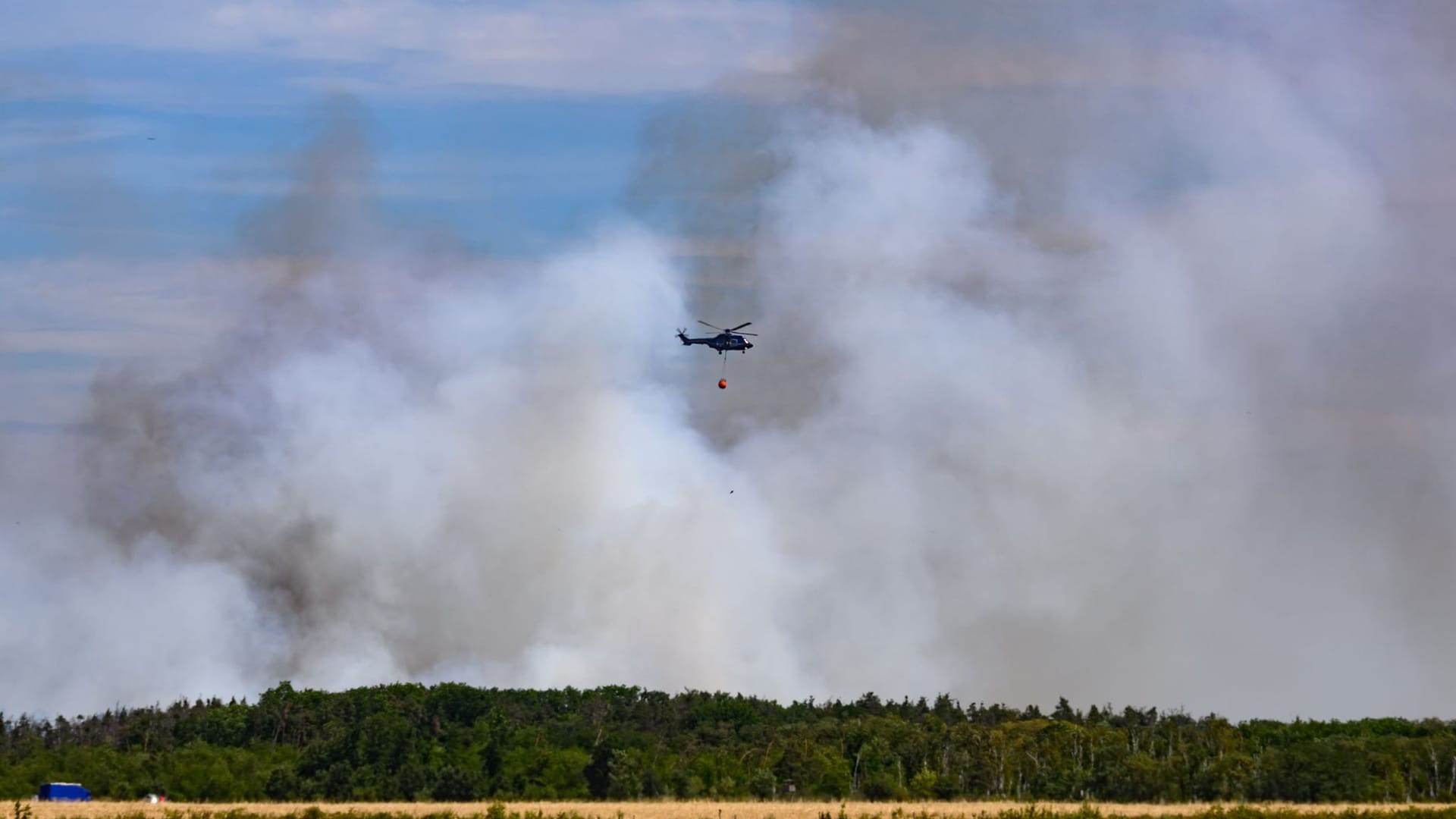 Waldbrand in der Gohrischheide