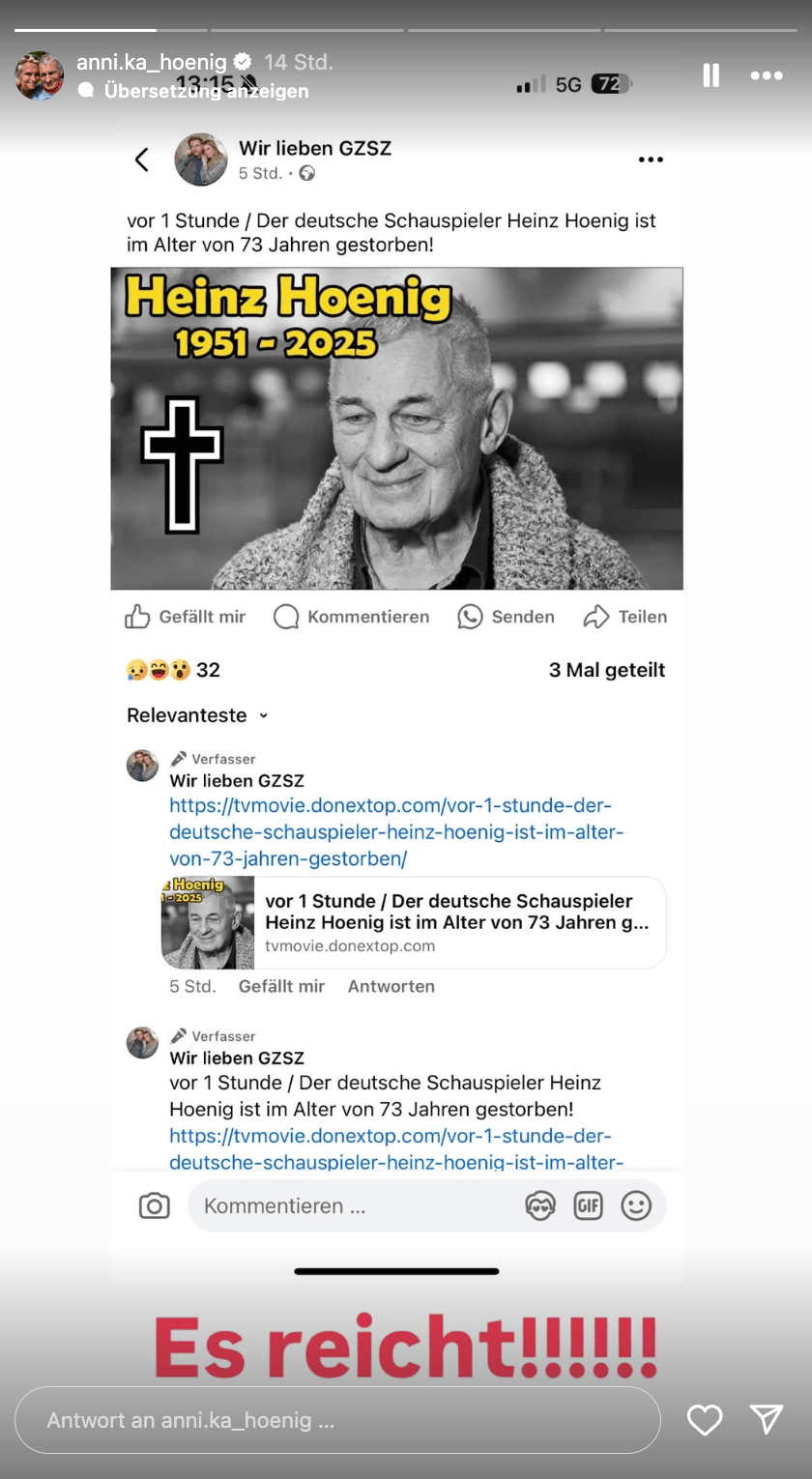 Annika Kärsten-Hoenig teilte eine Fake-Meldung, die auf Facebook verbreitet wurde.