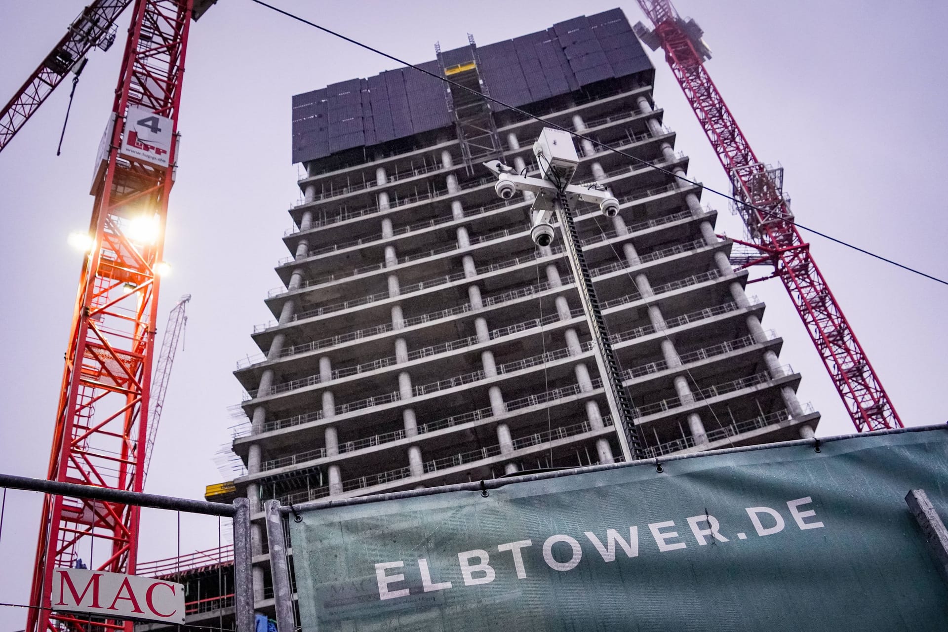 Der Elbtower in Hamburg: Seit der Pleite des ursprünglichen Investors steht die Baustelle still