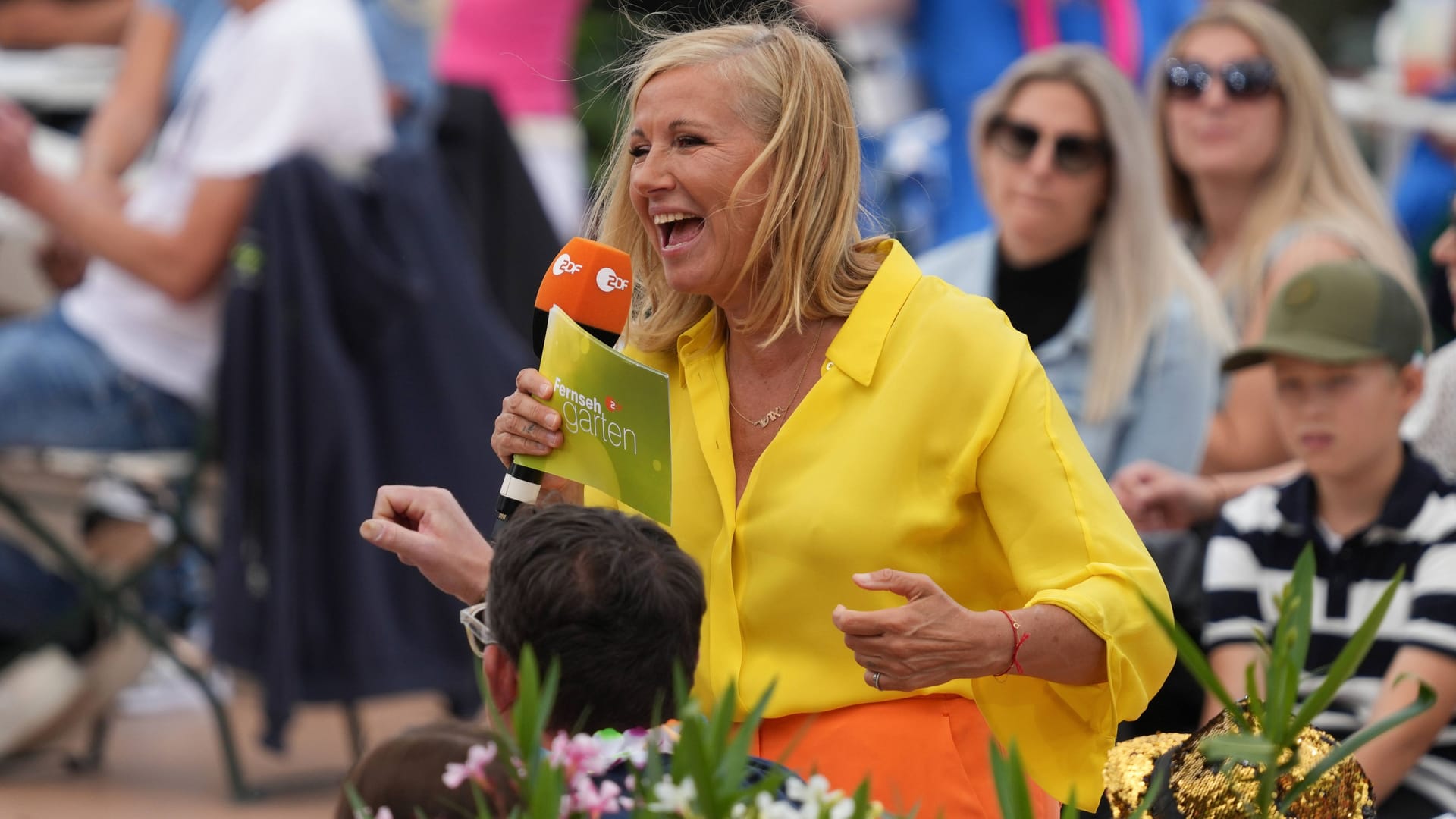 Andrea Kiewel: Die Moderatorin steht seit 25 Jahren für den "Fernsehgarten" vor der Kamera.