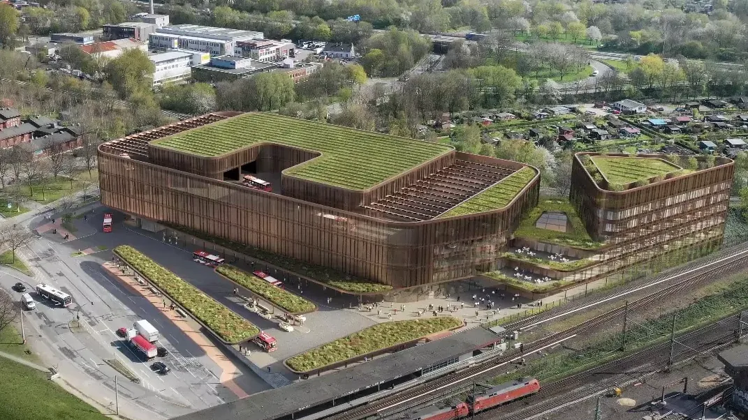 Eine Visualisierung des "Zusammenhub" auf der Veddel: So sollte das Projekt aussehen – doch daraus wird nichts. Eine Visualisierung des "Zusammenhub" auf der Veddel: So sollte das Projekt aussehen – doch daraus wird nichts.