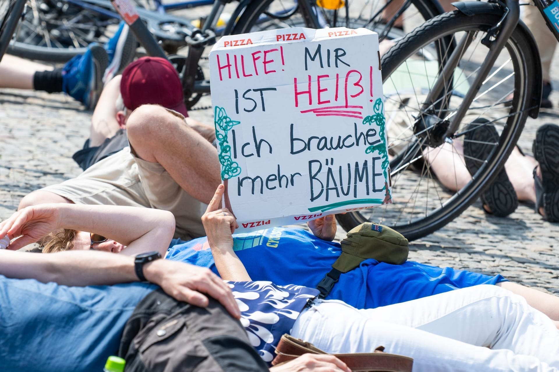 Demonstranten in Berlin.