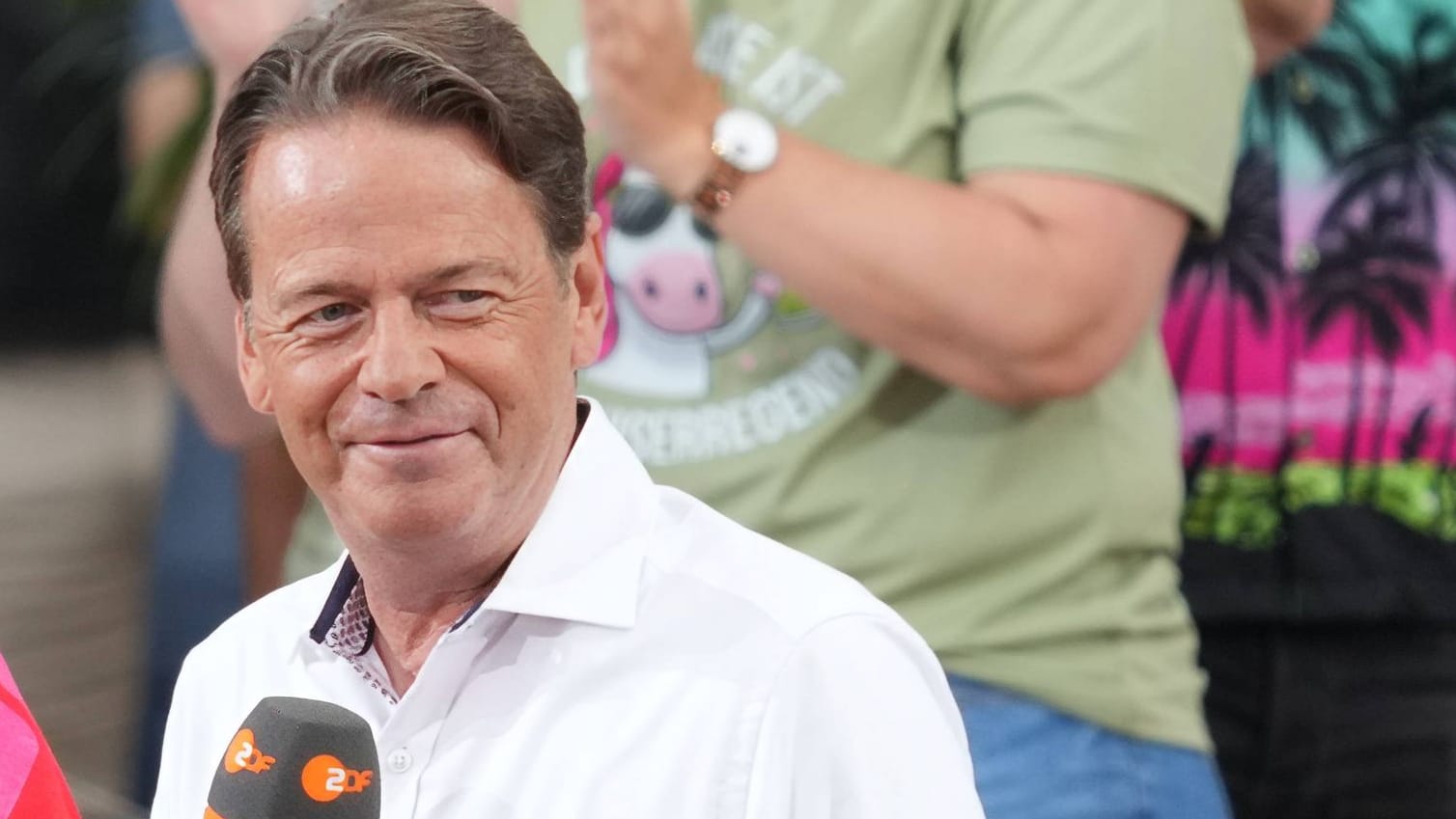 Rudi Cerne moderierte zusammen mit Andrea Kiewel den "ZDF-Fernsehgarten".