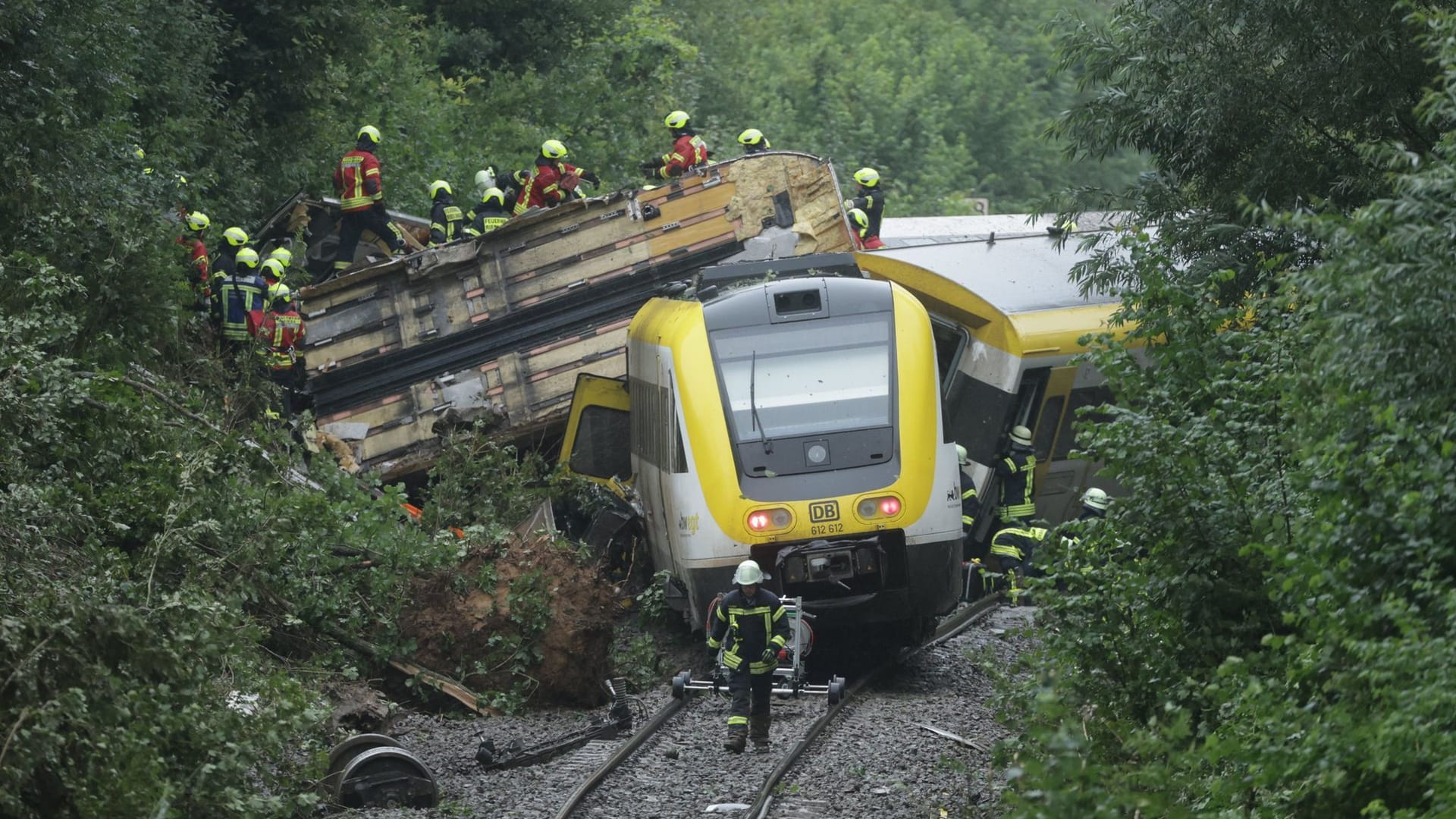 Personenzug entgleist in Oberschwaben