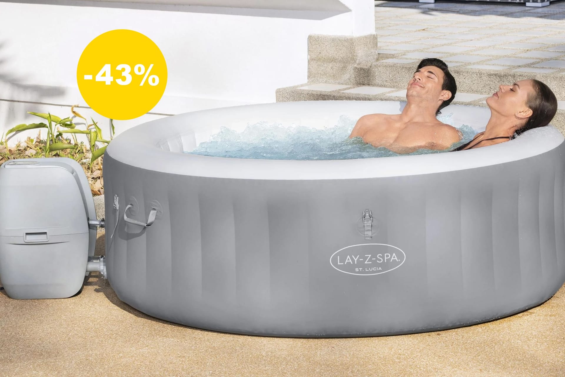 Heute im Angebot bei Obi: Der Lay-Z Spa St. Lucia. Schnell aufgebaut, pflegeleicht und ideal für zwei bis drei Personen.