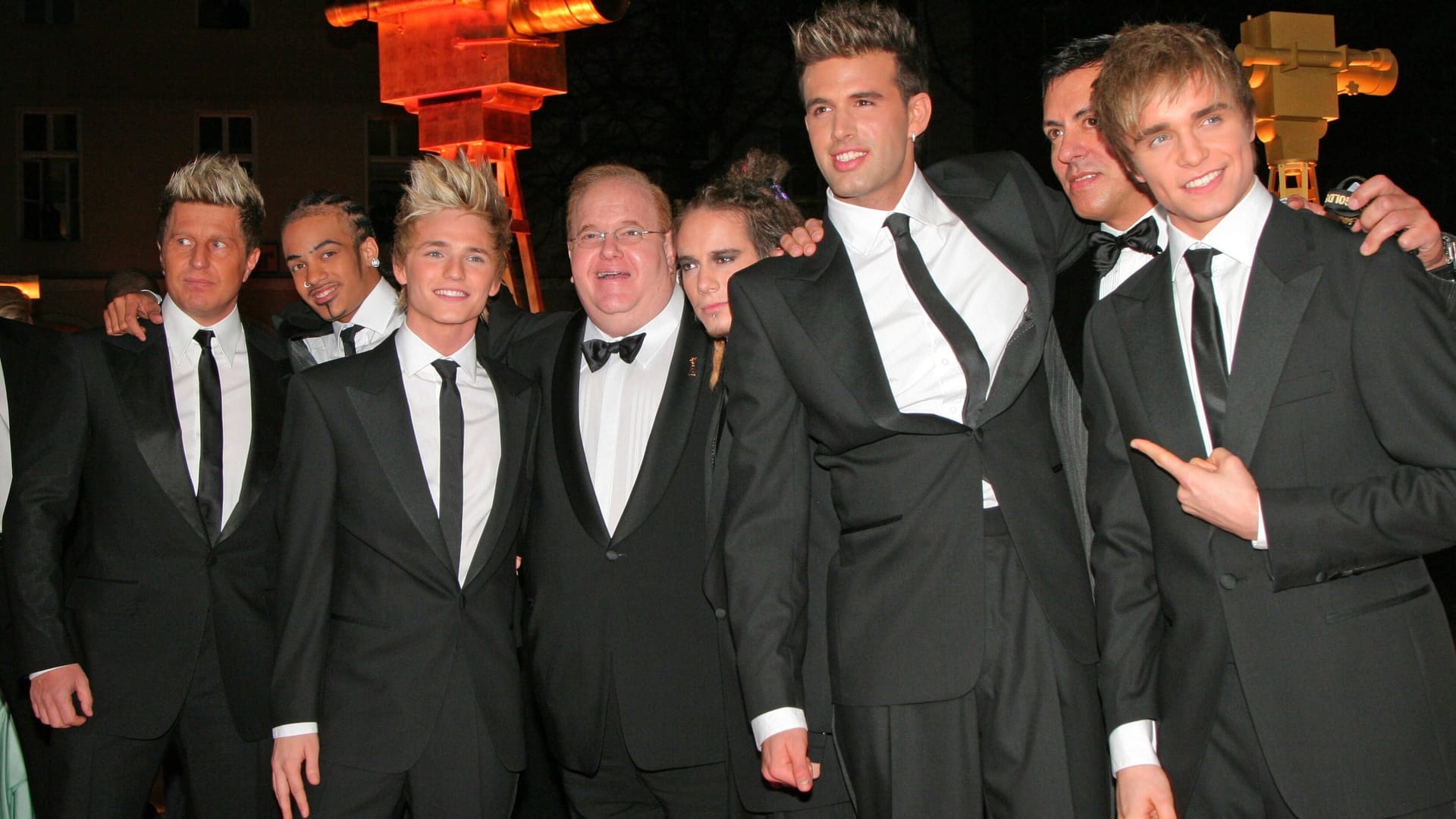 Lou Pearlman (Mitte) mit Mitgliedern von US5