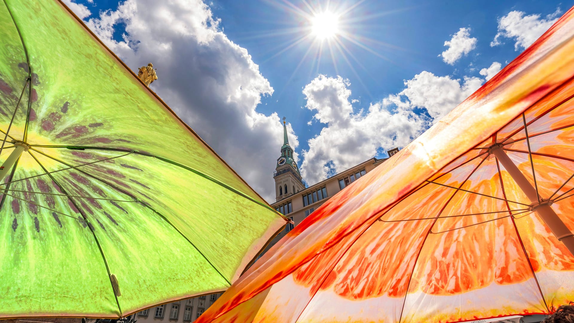 Sonne über dem Marienplatz (Archivbild):