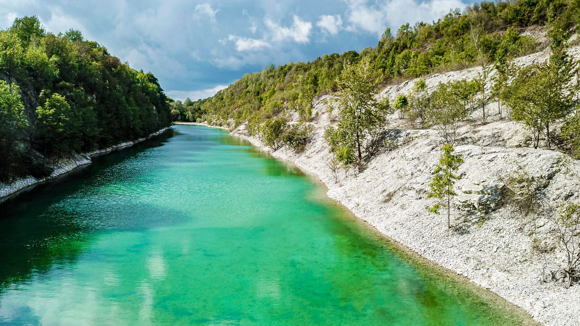 Beautiful canyon, Lengerich, Tecklenburger Land, Germany. Like beach, turquoise water. Beautiful canyon, Lengerich, Tecklenburger Land, Germany. Like beach, turquoise water.