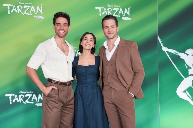 Philipp Büttner (l), Abla Alaoui und Alexander Klaws: Die Premiere von "Tarzan" ist im November.