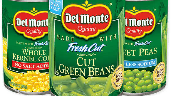 Dosen mit Produkten von Del Monte. Das Unternehmen hat Insolvenz angemeldet.