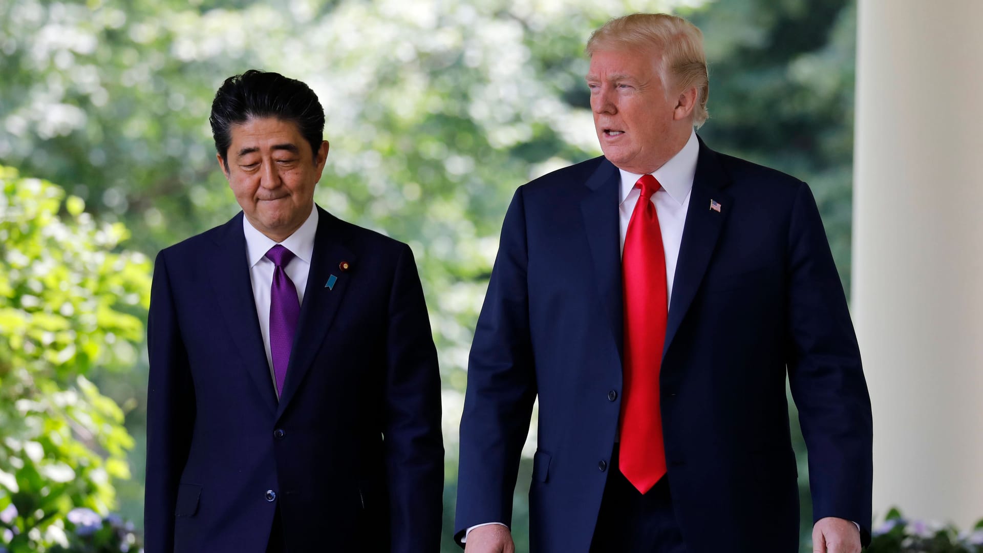 Shinzō Abe zusammen mit Donald Trump im Jahr 2018 (Archivbild).