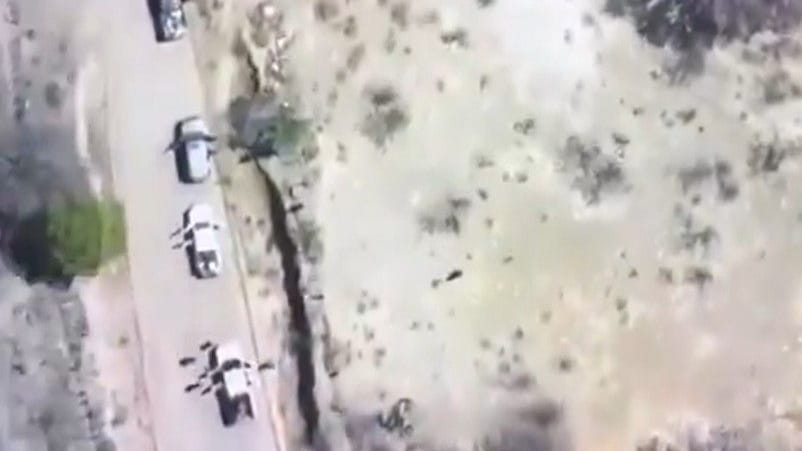 Screenshot aus einem Drohnenvideo, das den Angriff in Mexiko zeigen soll: Immer häufiger werden Drohnen als Waffen benutzt.