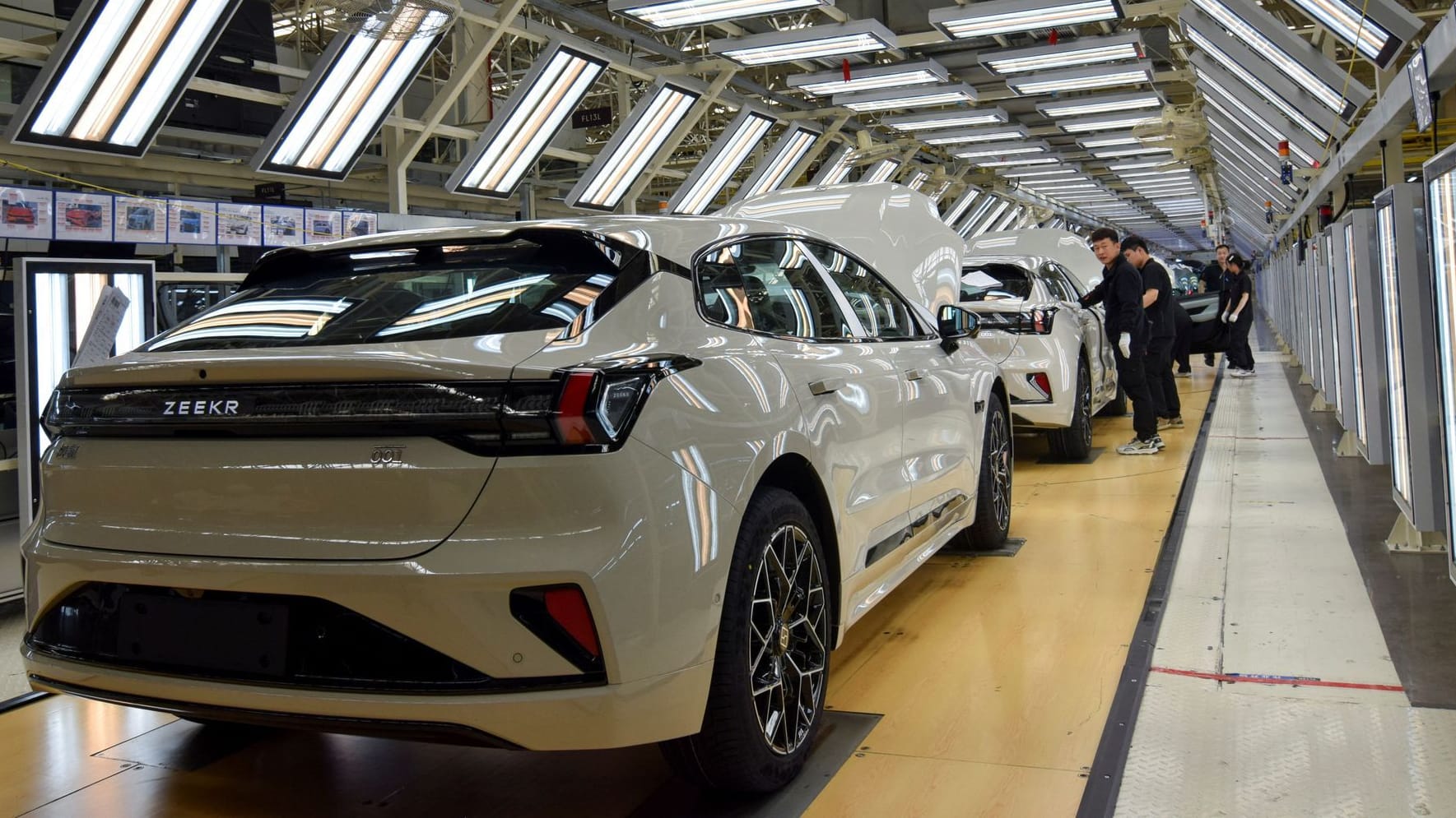 Die Fabrik des Autoherstellers Zeekr im chinesischen Ningbo.