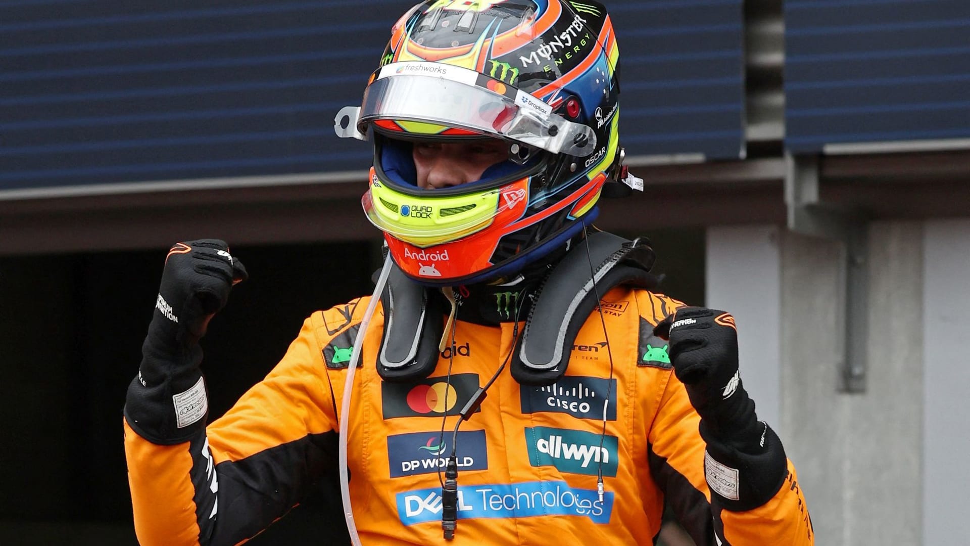 WM-Führung ausgebaut: Oscar Piastri jubelt nach seinem Sieg in Spa.
