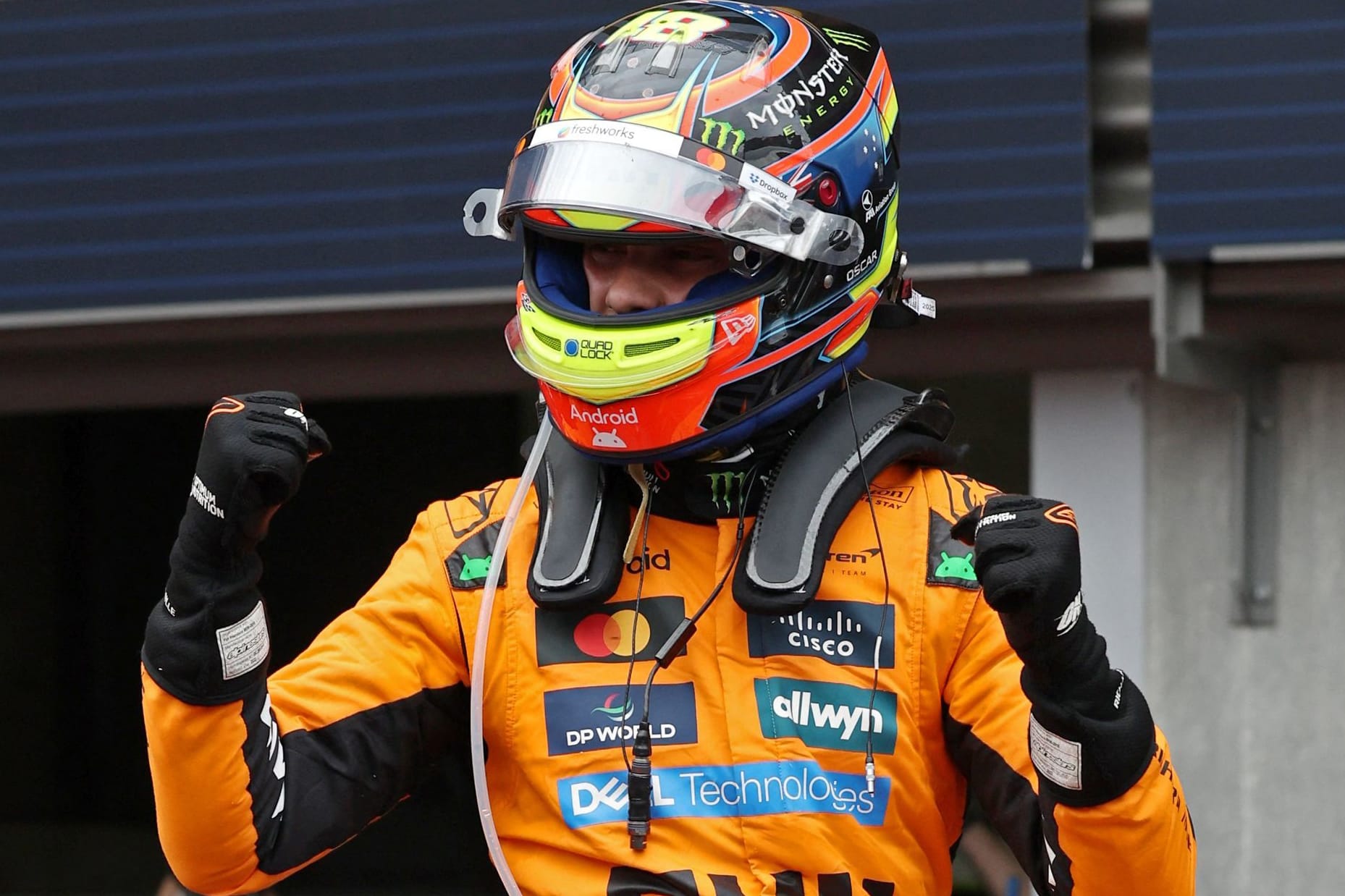 WM-Führung ausgebaut: Oscar Piastri jubelt nach seinem Sieg in Spa.