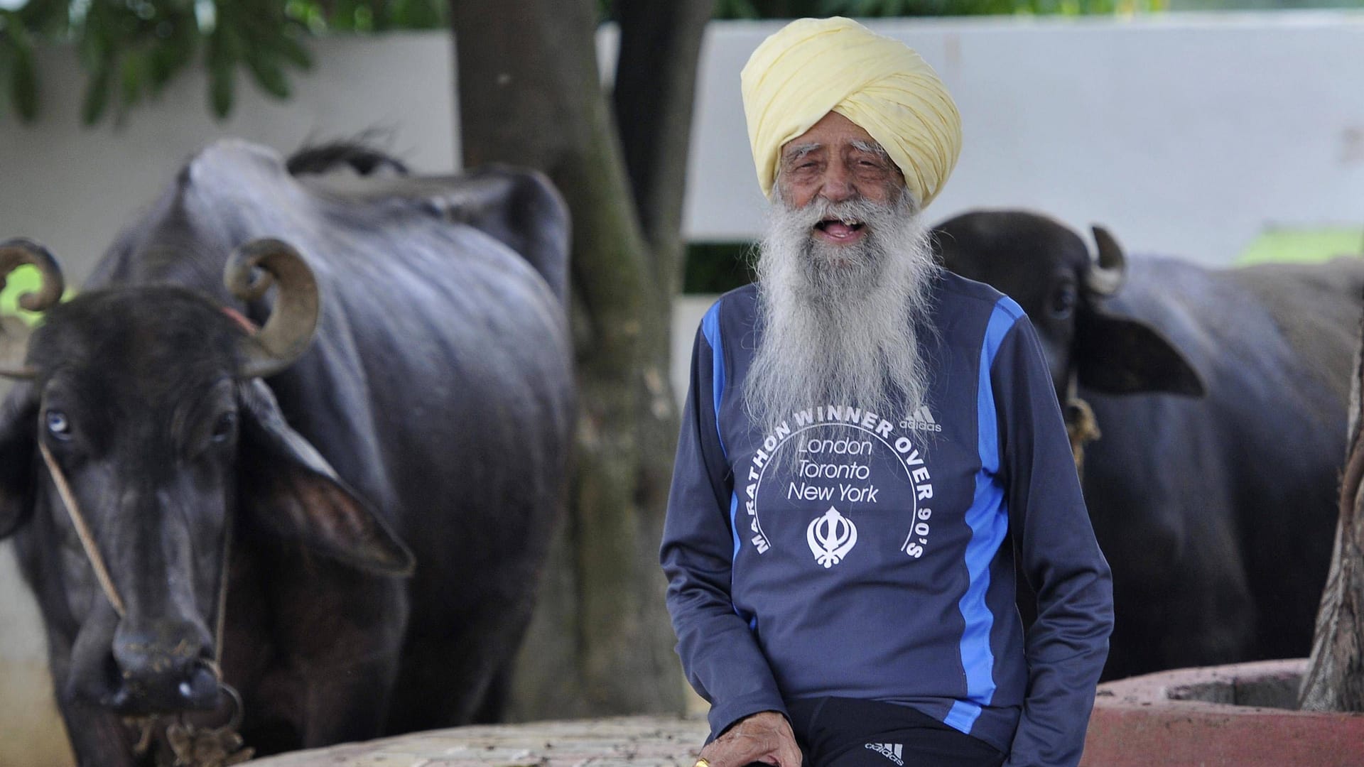 Fauja Singh vor neun Jahren: Der Inder zählte zu den ikonischsten Läufern.